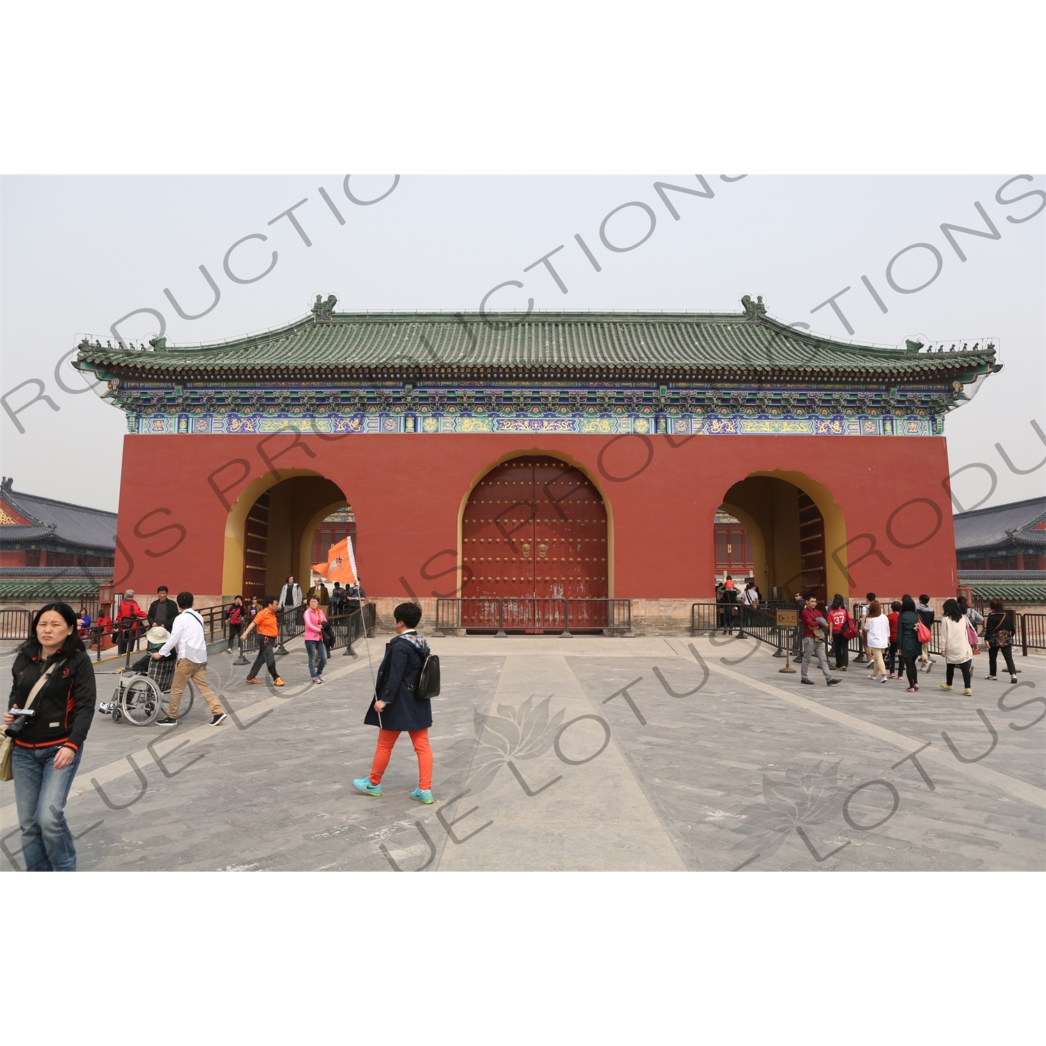 South Gate of the Hall of Prayer for Good Harvests (Qi Nian Men) Complex in the Temple of Heaven (Tiantan) in Beijing