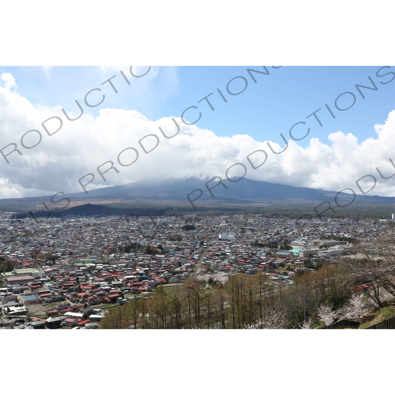 Fujiyoshida and Mount Fuji