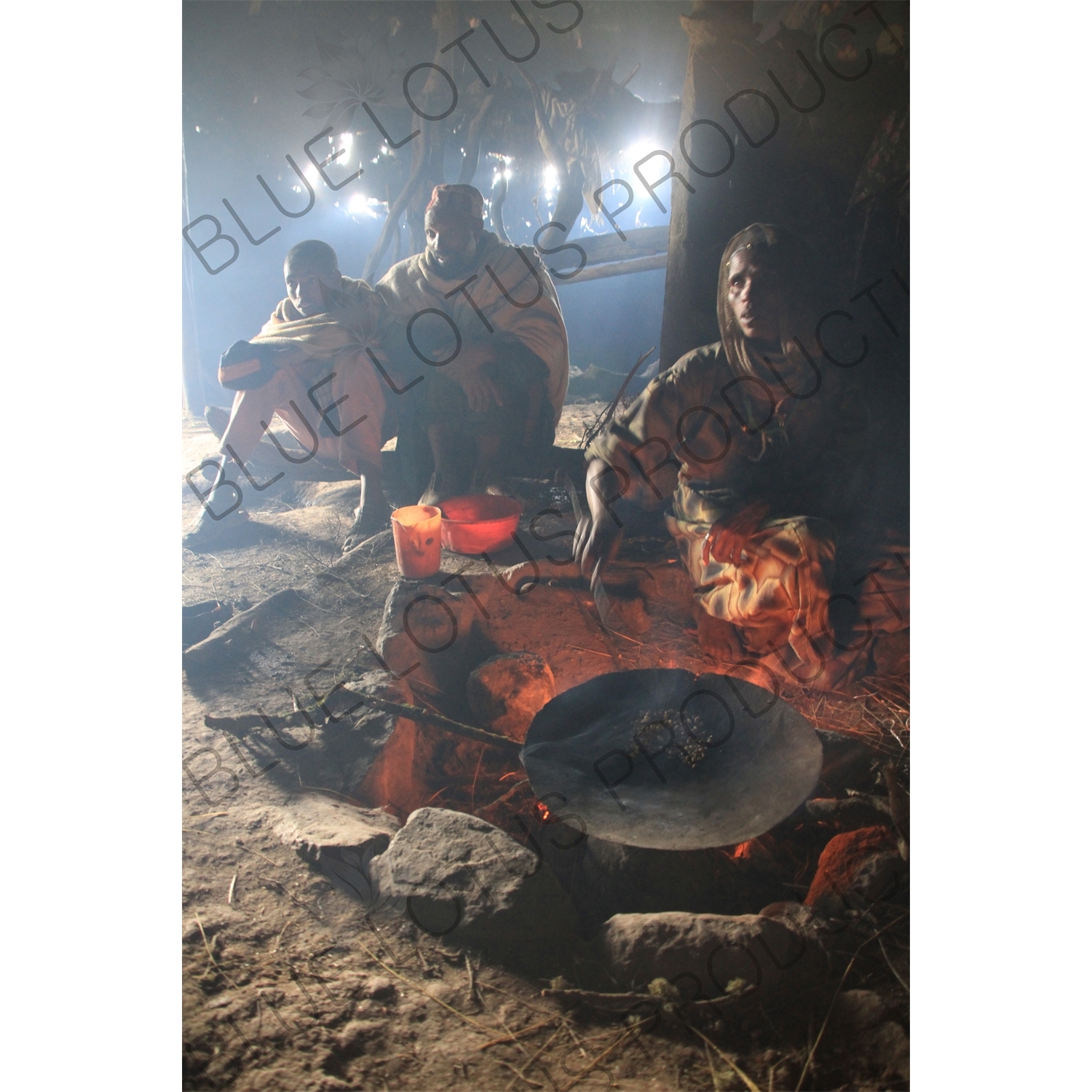 Coffee Roasting inside a Hut in Simien Mountains National Park