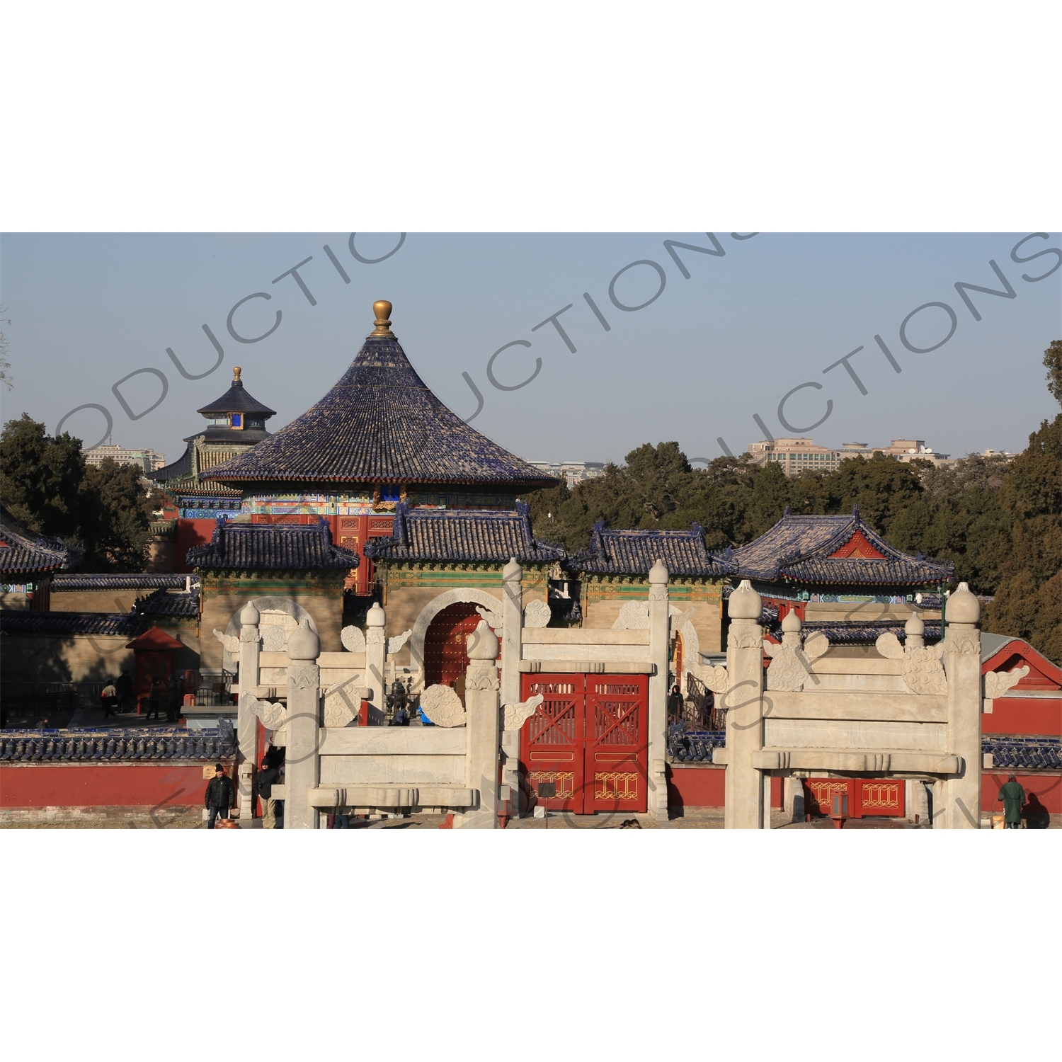 Temple of Heaven Looking Back from the Circular Mound Altar (Yuan Qiu) in Beijing