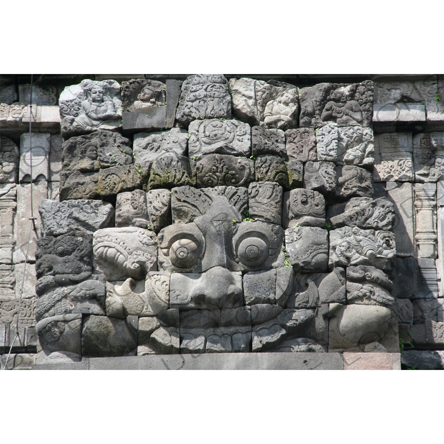 Relief Carving on a Building at Prambanan Temple Compound near Yogyakarta