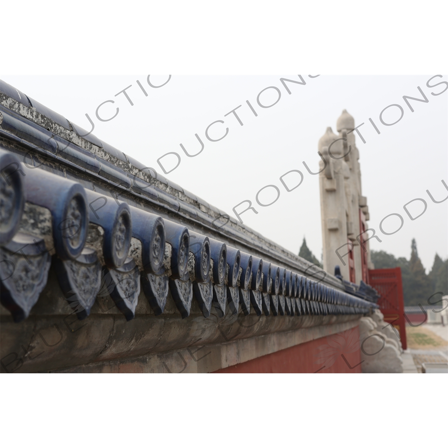 Glazed Wall Tiles in the Circular Mound Altar (Yuanqiu Tan) Compound in the Temple of Heaven (Tiantan) in Beijing