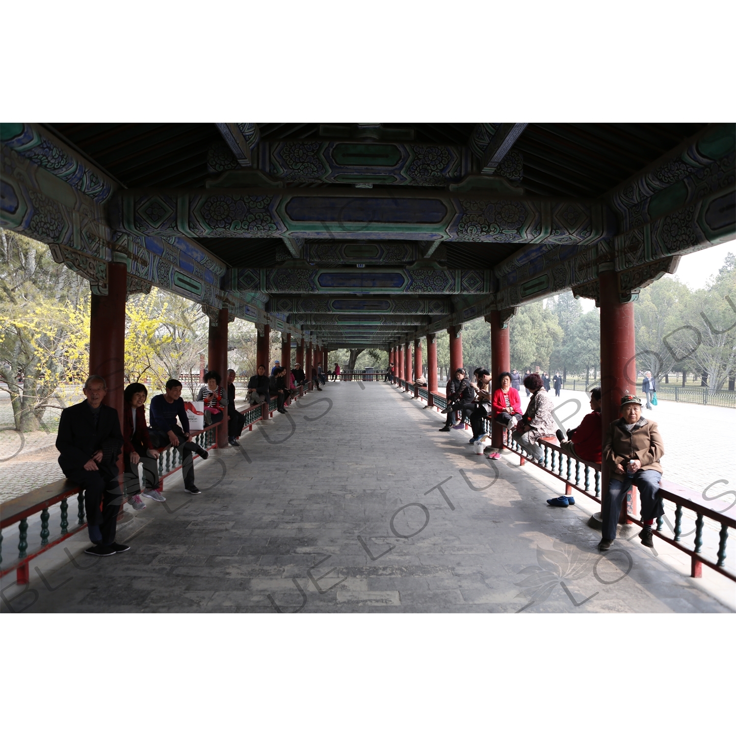 Long Corridor (Chang Lang) in the Temple of Heaven (Tiantan) in Beijing