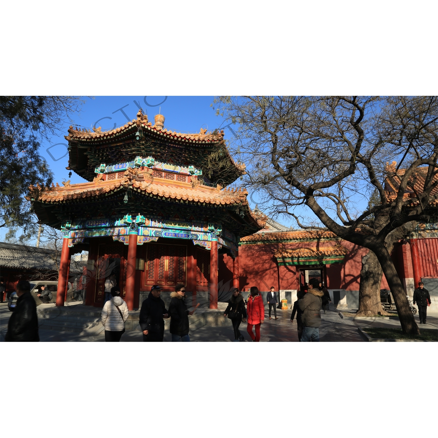 Bell Tower (Zhong Lou) in the Lama Temple in Beijing