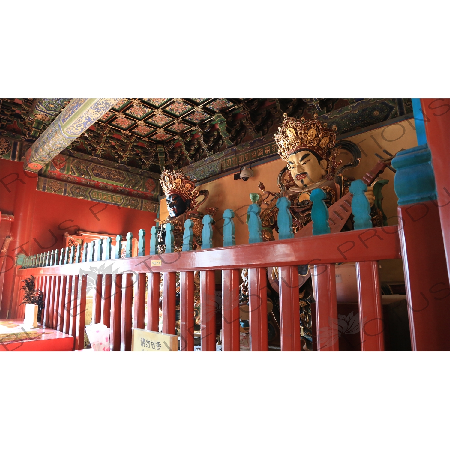 Heavenly Kings/Celestial Guardians (Chi Guo and Zeng Zhang) in the Hall of Heavenly Kings (Tian Wang Dian or Devaraja Hall) in the lama Temple in Beijing