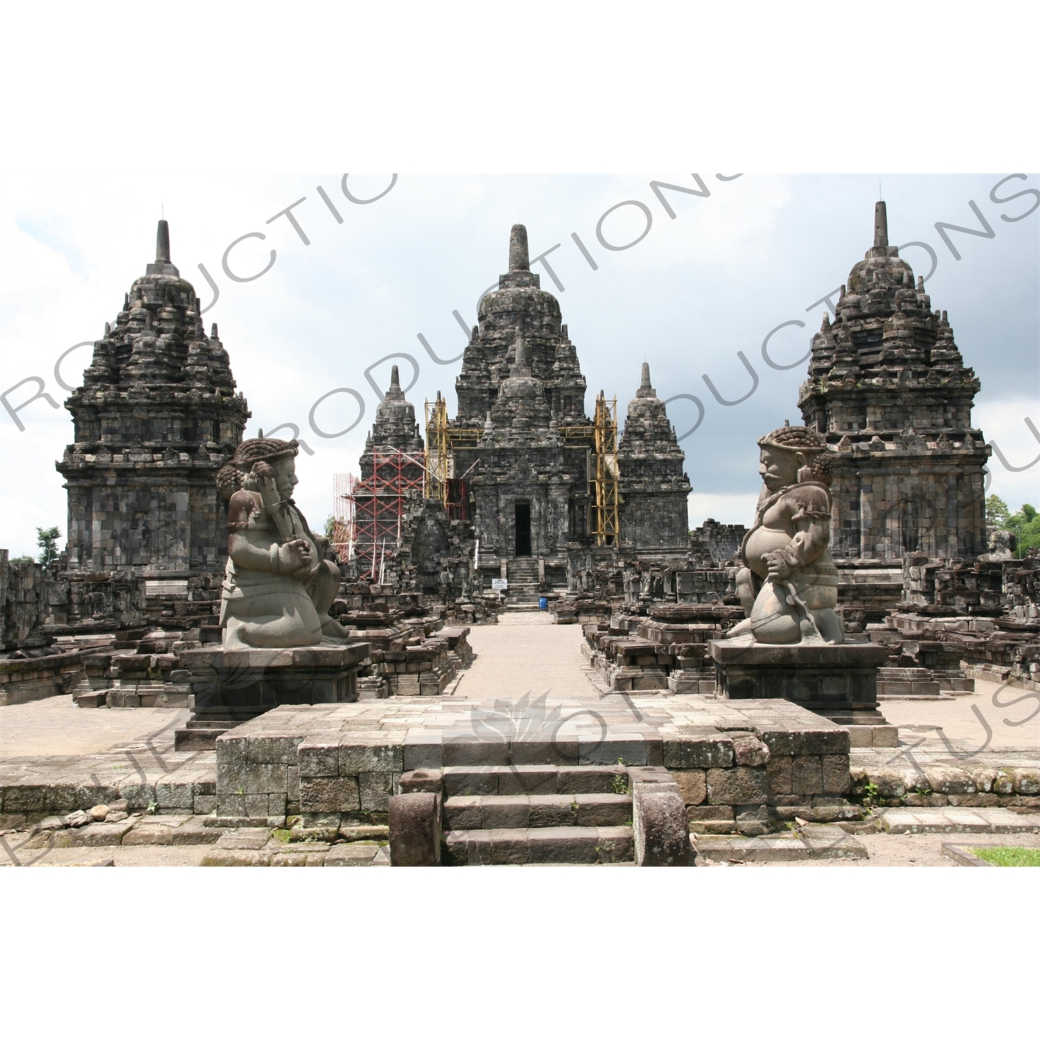 Buildings at Prambanan Temple Compound near Yogyakarta