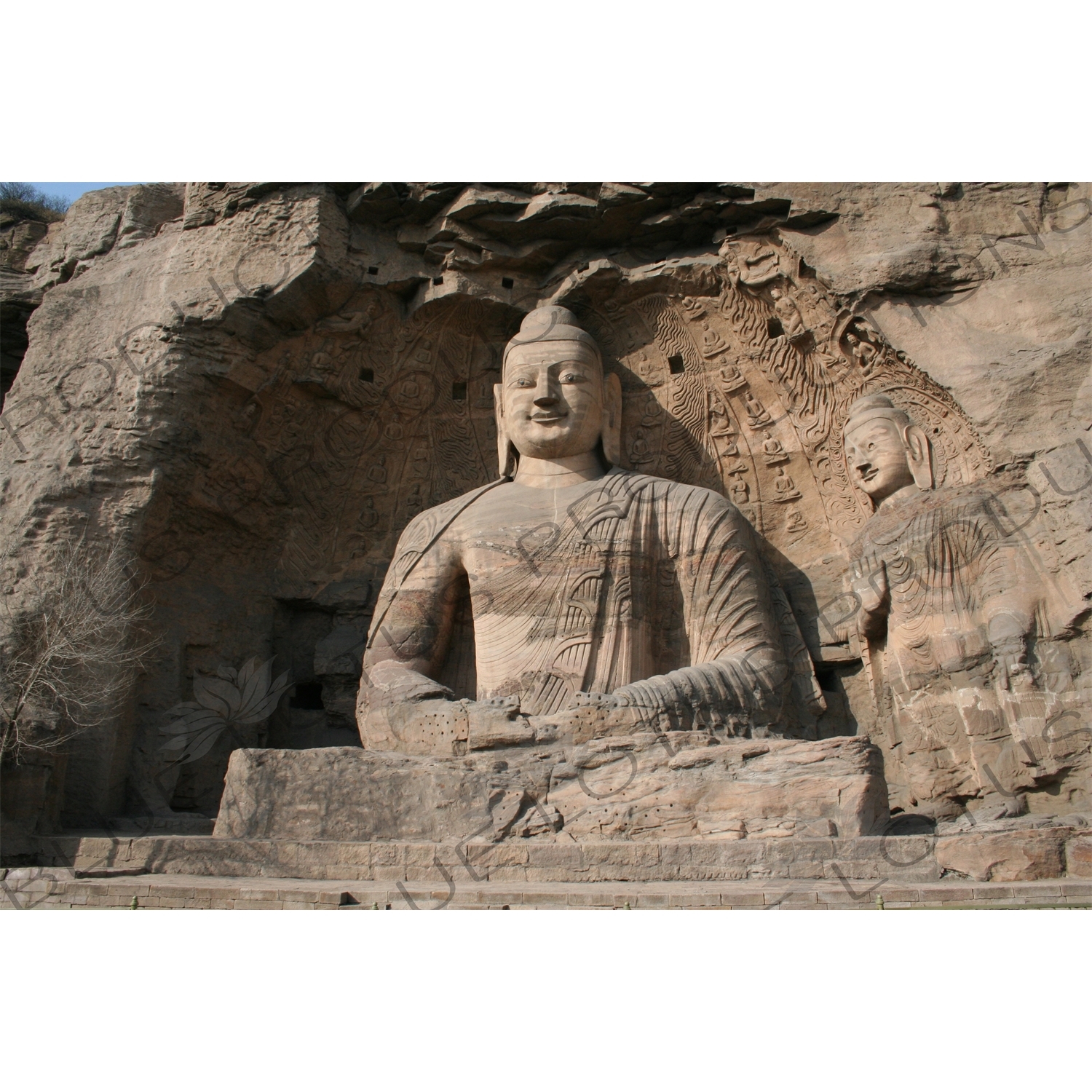 Buddha Carving at the Yungang Grottoes (Yungang Shiku) near Datong in Shanxi Province