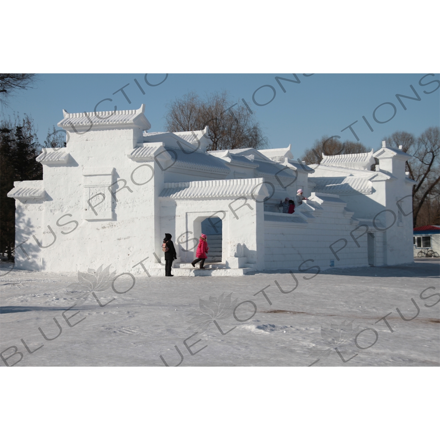 Snow Sculpture in the Sun Island Scenic Area (Taiyang Dao) in Harbin