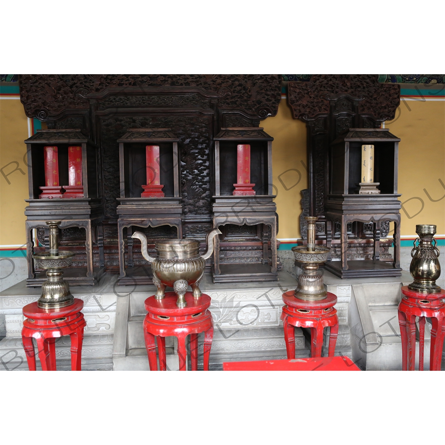 Divine Tablets inside the West Annex Hall of the Imperial Vault of Heaven (Huang Qiong Yu) in the Temple of Heaven in Beijing