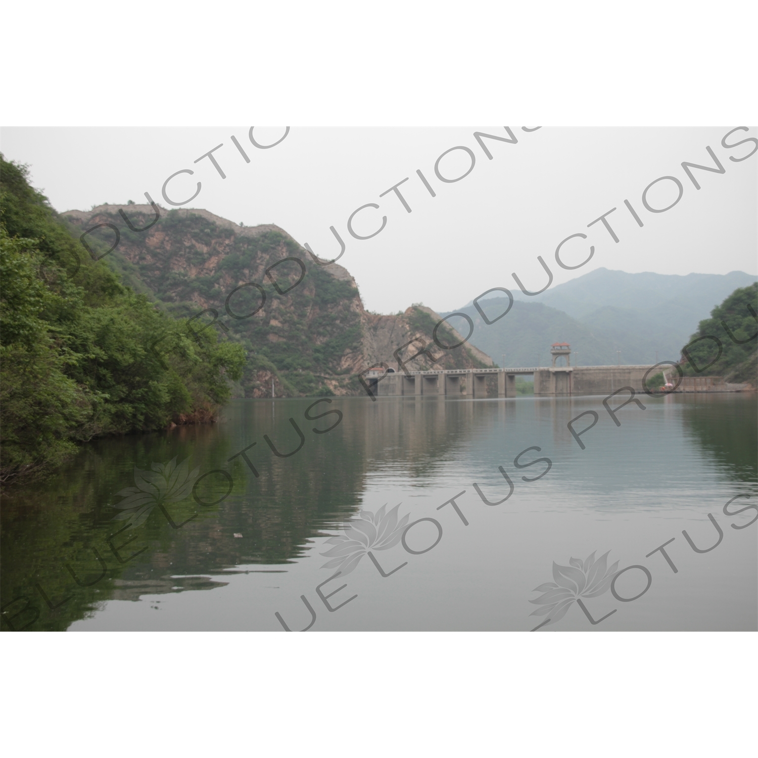 Reservoir at the Huanghua Cheng Section of the Great Wall of China (Wanli Changcheng) near Beijing