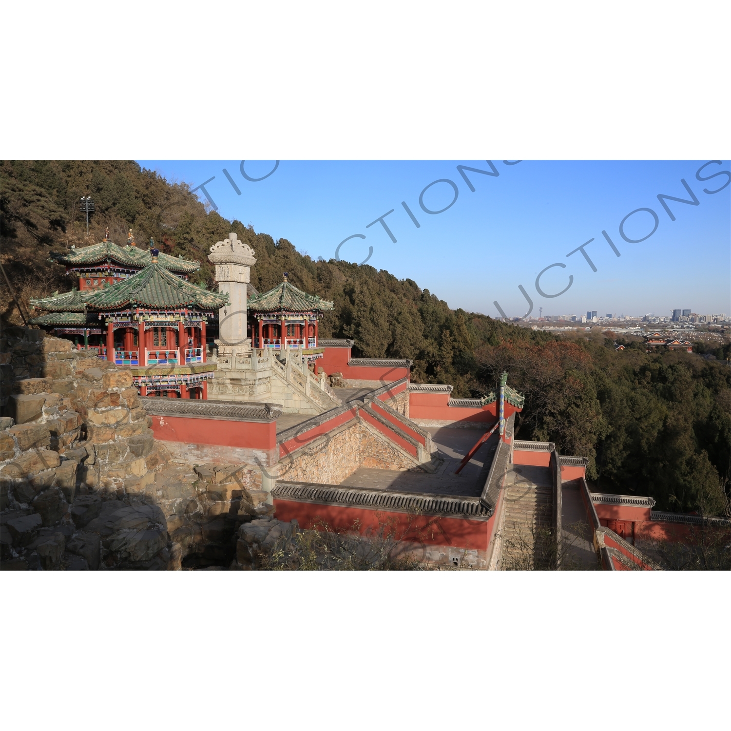 Revolving Archives (Zhuanlun Zang) and Emperor Qianlong's Stele in the Summer Palace in Beijing