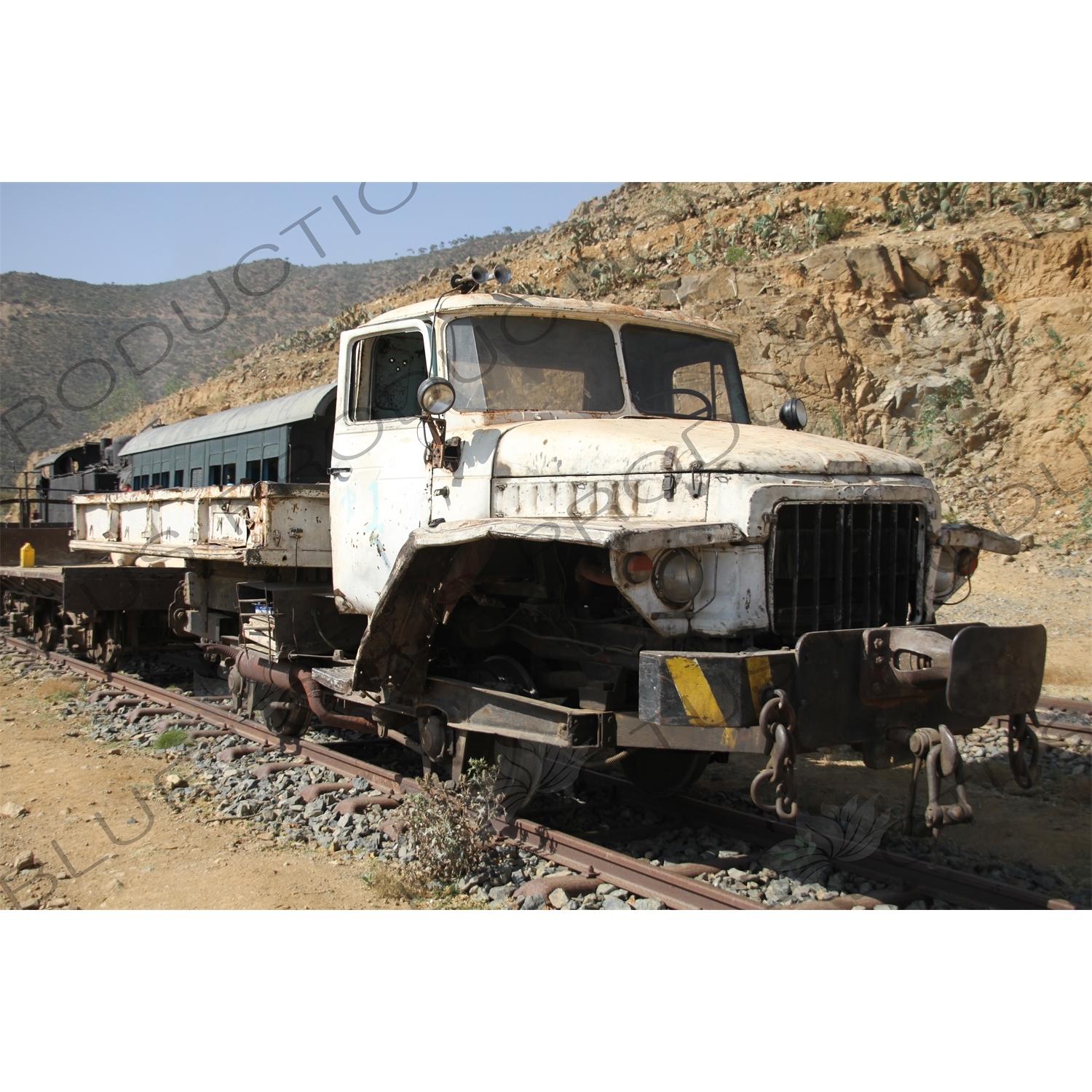 Fiat Truck Converted for use on Rails on the Asmara to Massawa Railway