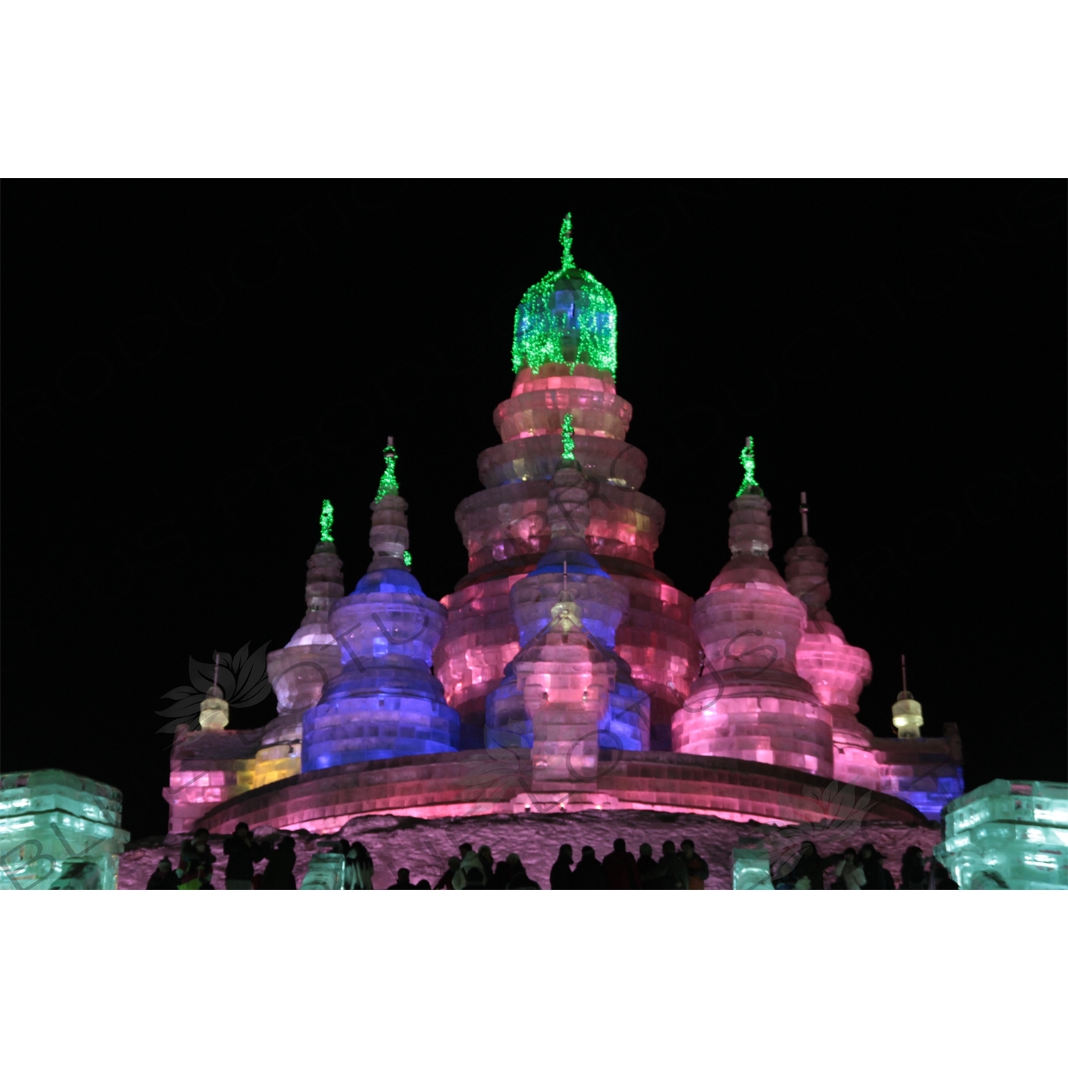 Ice Sculpture of St. Basil's Cathedral at the Harbin Ice and Snow Festival in Harbin