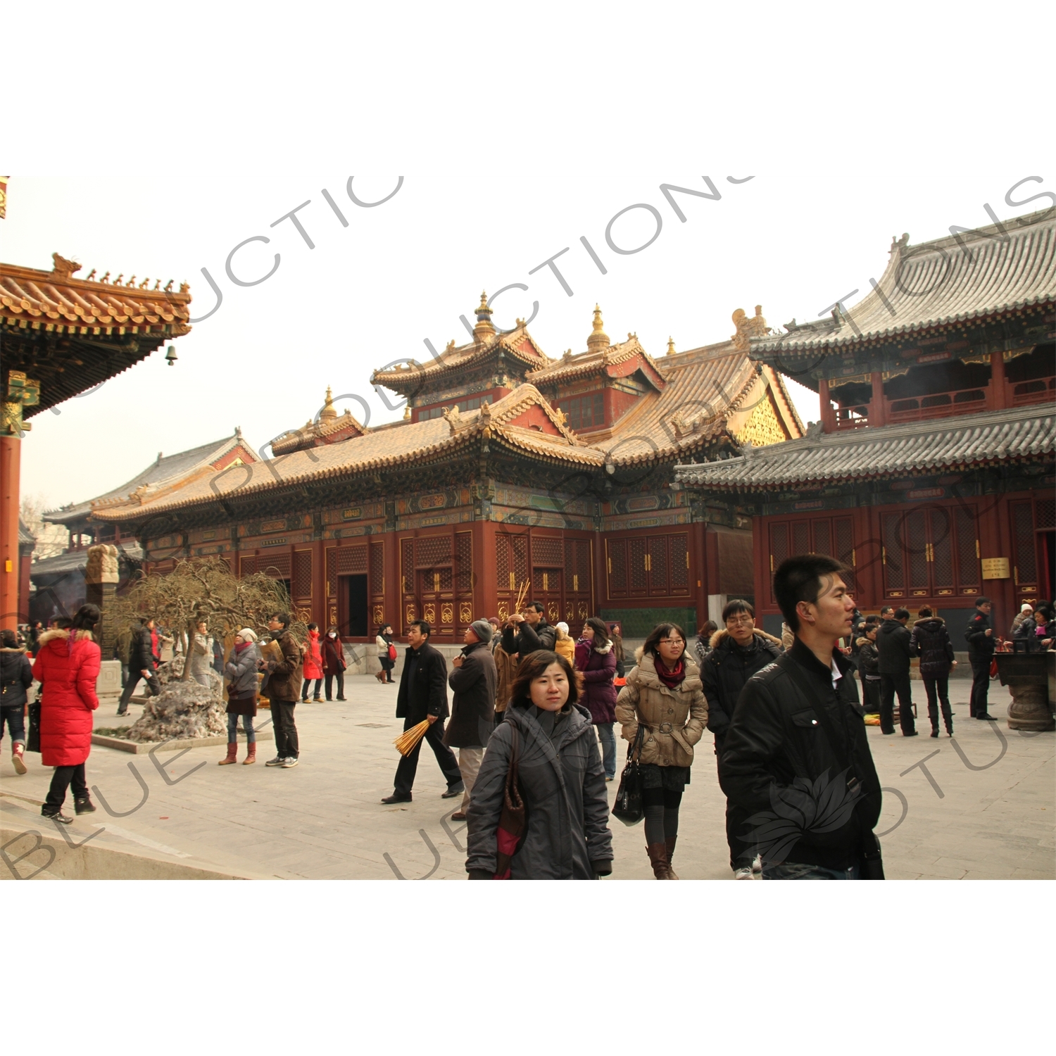 Hall of the Wheel of the Law (Falun Dian) in the Lama Temple in Beijing