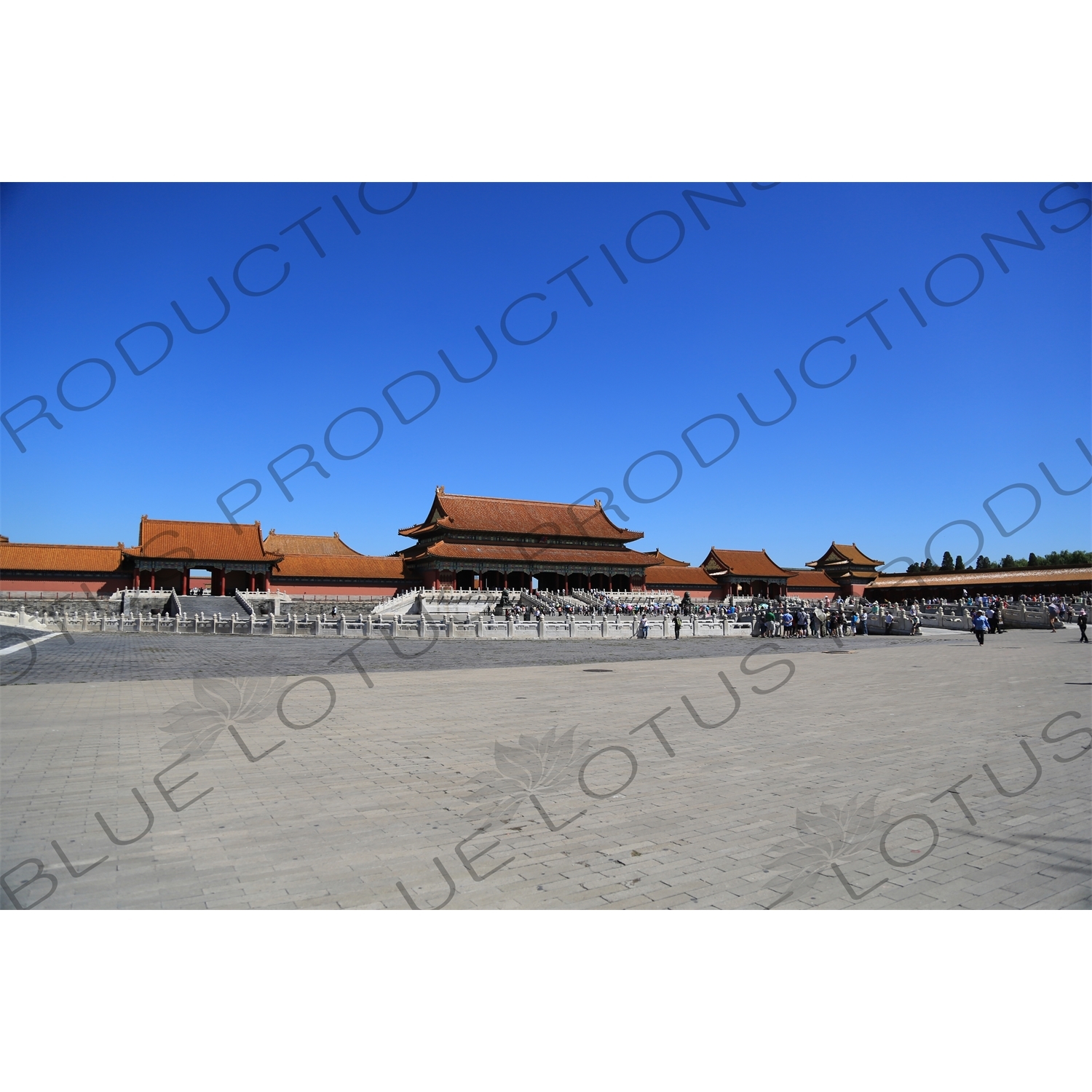 Gate of Supreme Harmony (Taihe Men) and the Inner Golden Water Bridge (Nei Jinshui Qiao) in the Forbidden City in Beijing