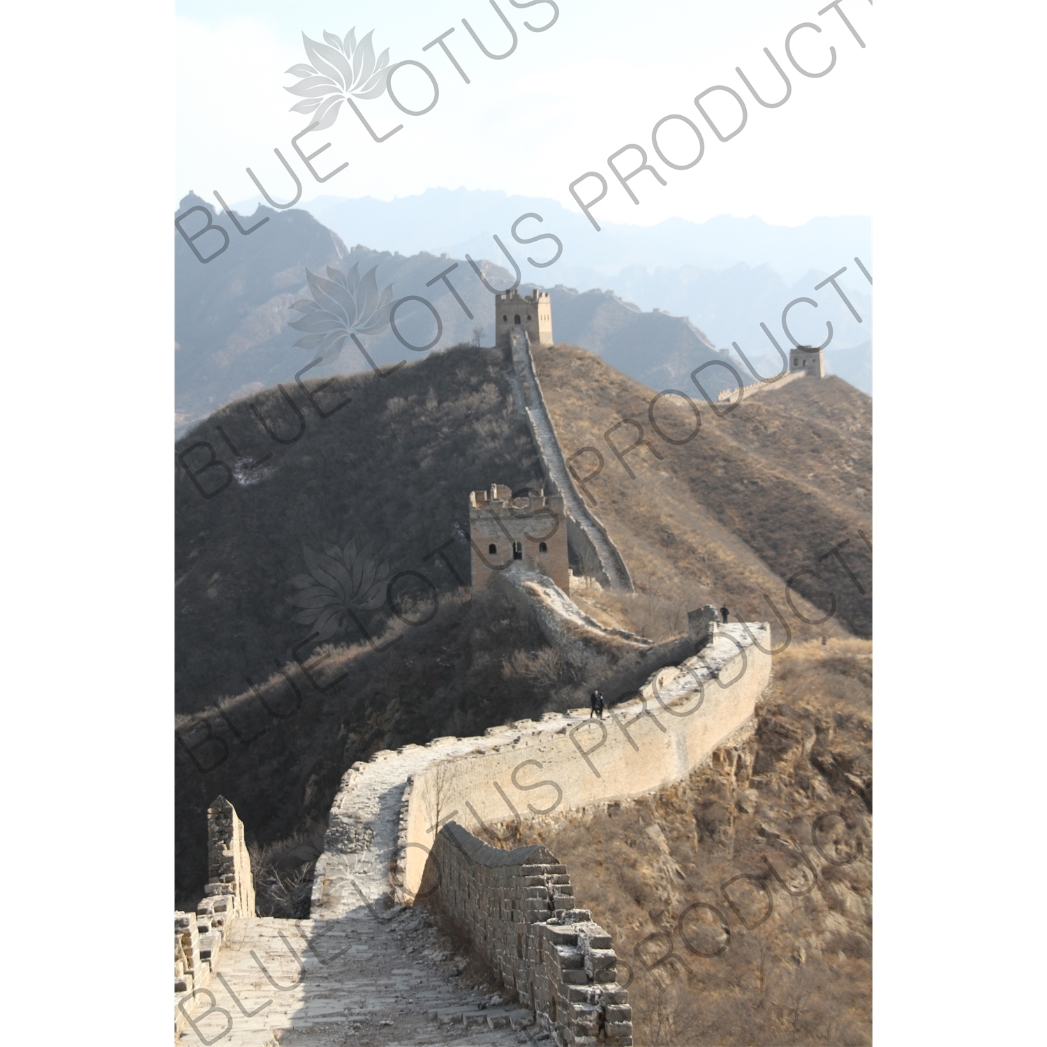 Qilin Tower/Small Arc Roof Tower, the Large Arc Roof Tower and the Nianzigou Tower on the Jinshanling Section of the Great Wall of China