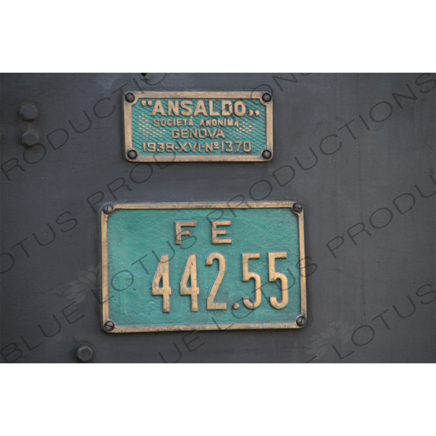 ID Plate on the side of a Vintage Steam Engine going from Asmara to Massawa