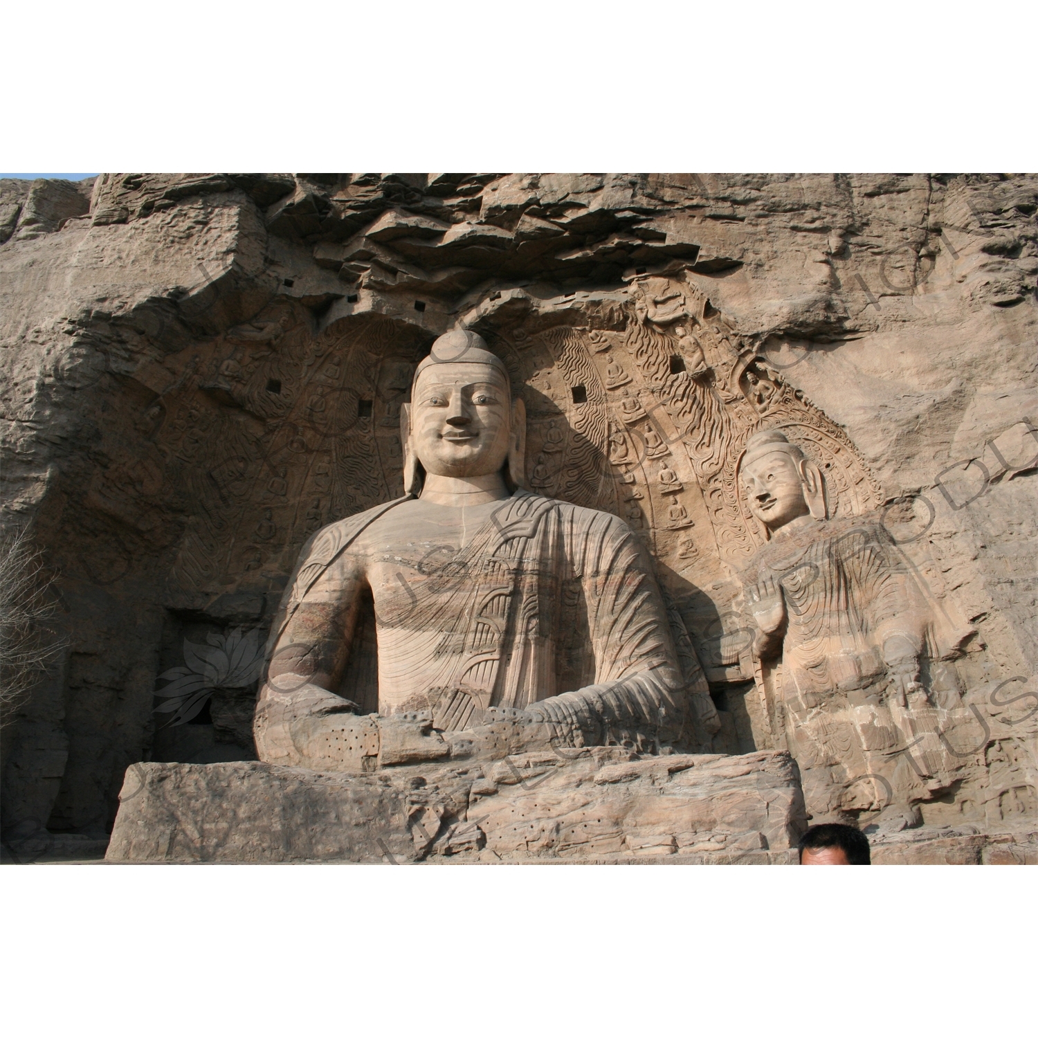 Buddha Carving at the Yungang Grottoes (Yungang Shiku) near Datong in Shanxi Province