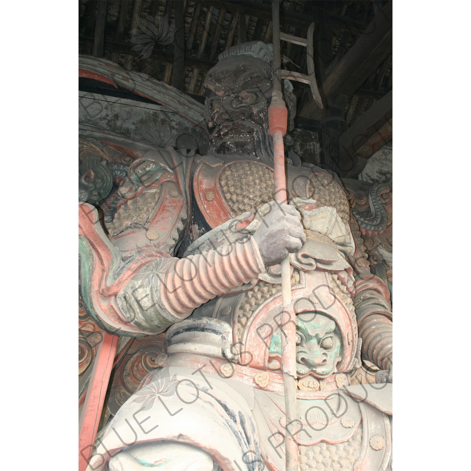 Guardian General Carving in a Gate in Pingyao