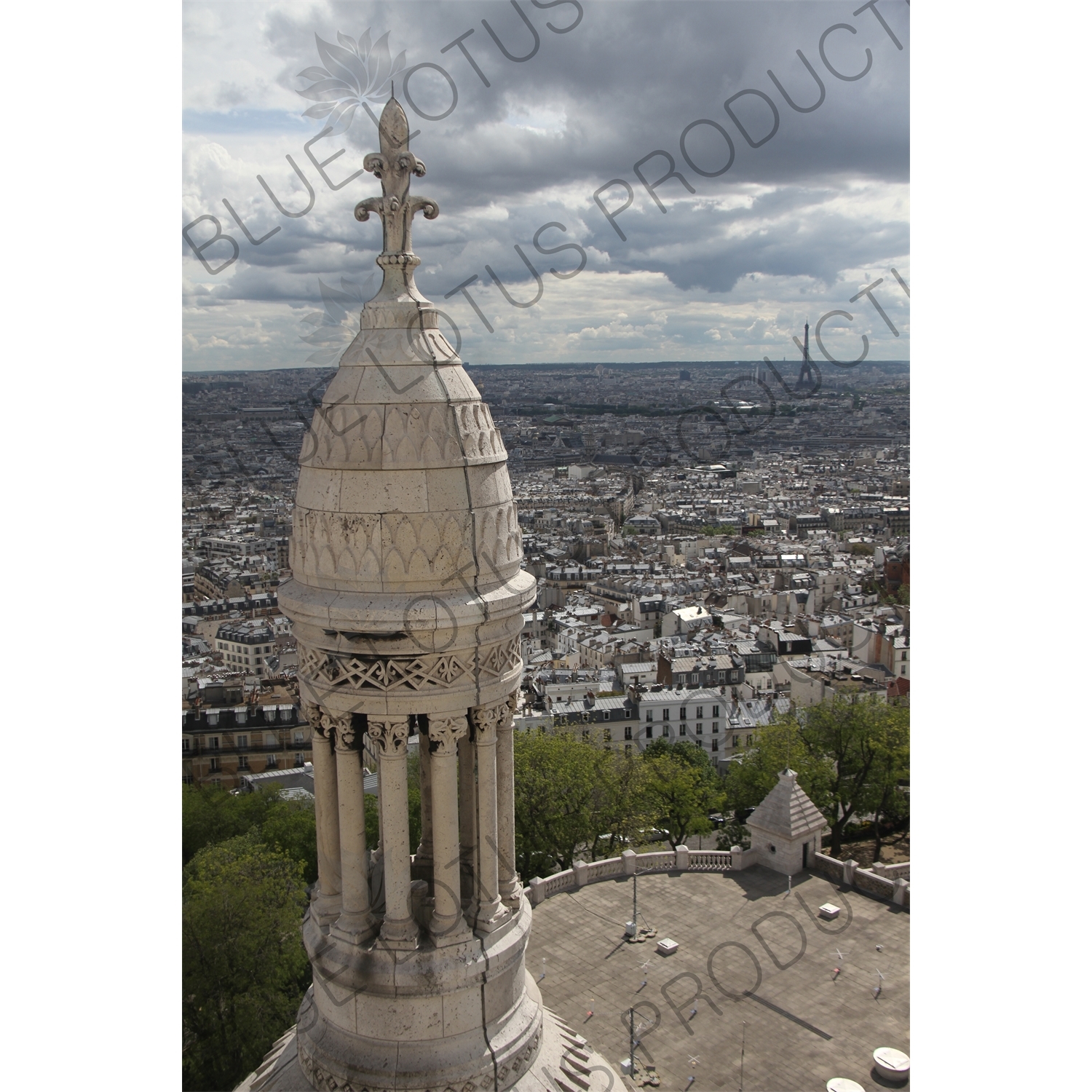 Eiffel Tower from the Basilica of the Sacred Heart of Paris/Sacré-Cœur