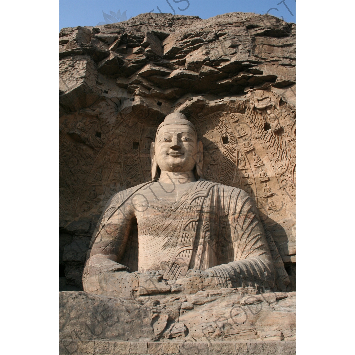 Buddha Carving at the Yungang Grottoes (Yungang Shiku) near Datong in Shanxi Province