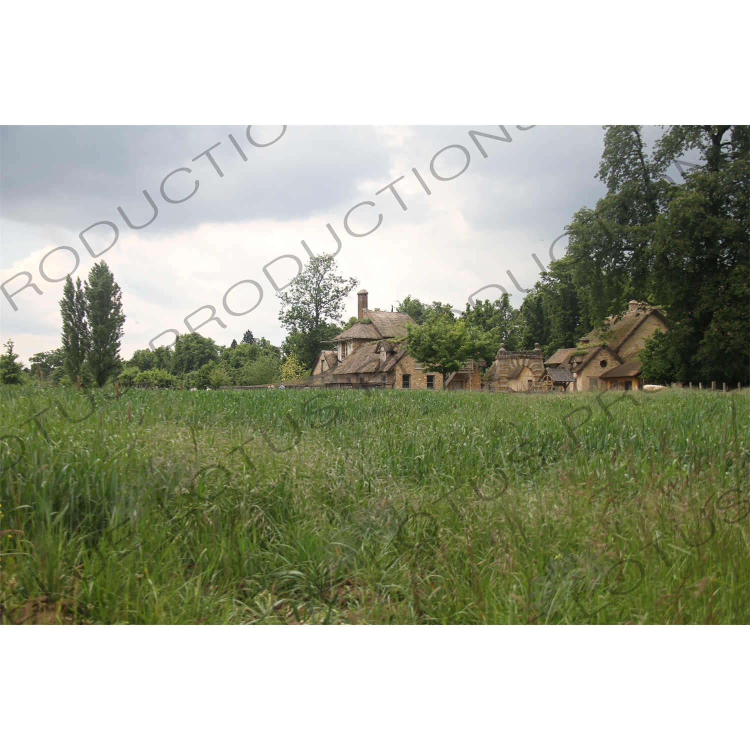 Queen's Hamlet (Hameau de la Reine) in the Gardens of Versailles at the Palace of Versailles (Château de Versailles) in Versailles