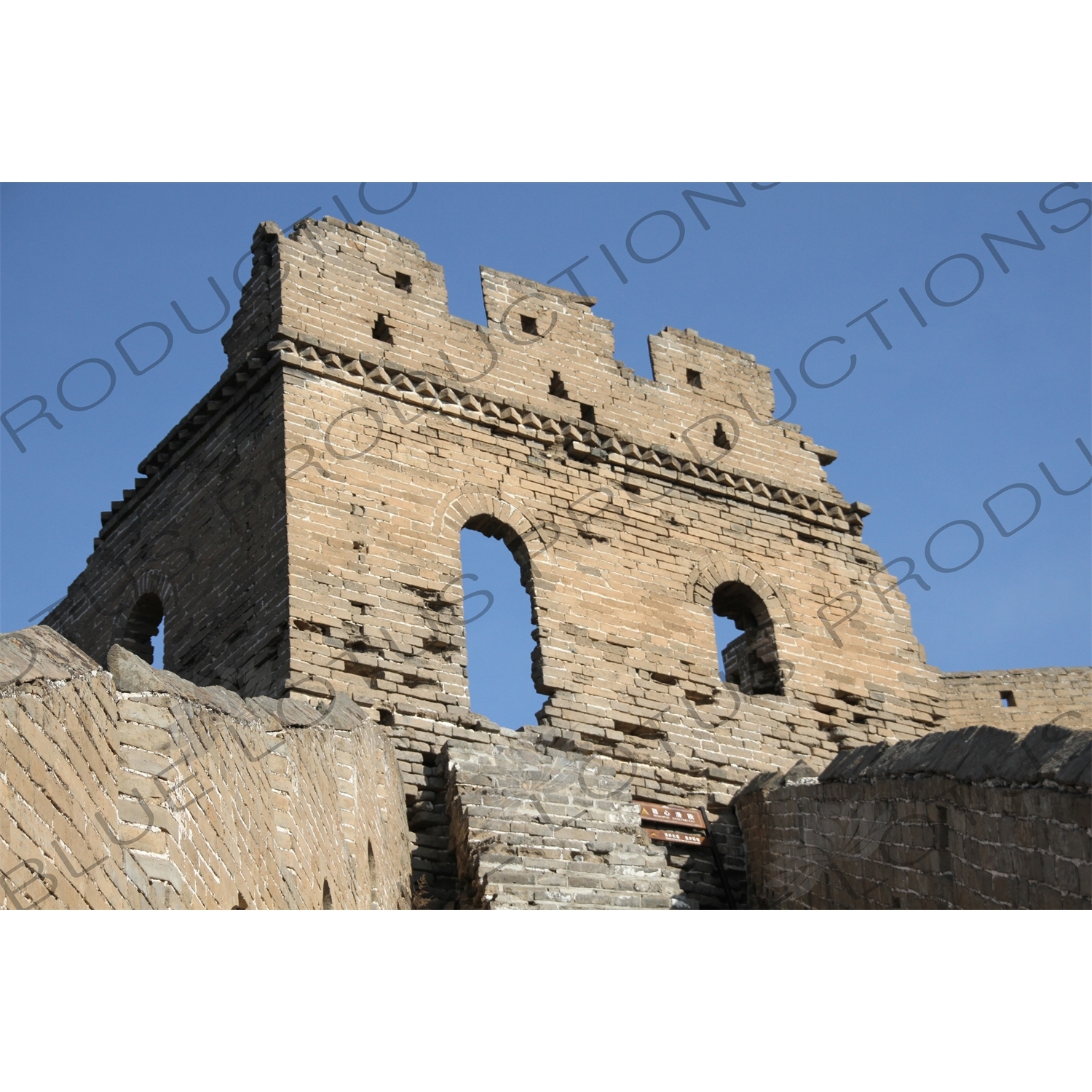 Corner Building/Tower (Guaijiao Lou) on the Jinshanling Section of the Great Wall of China