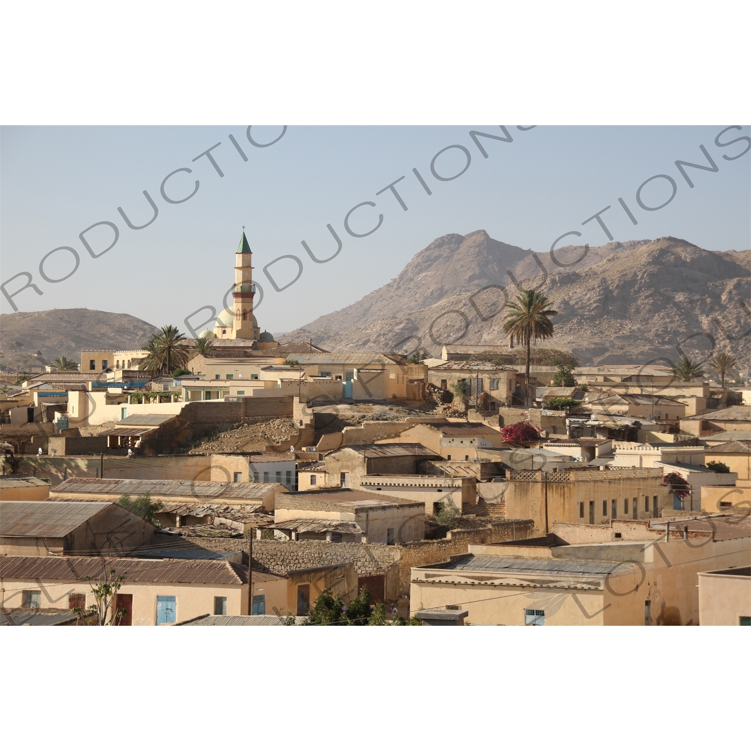 Houses and the Great Mosque in Keren