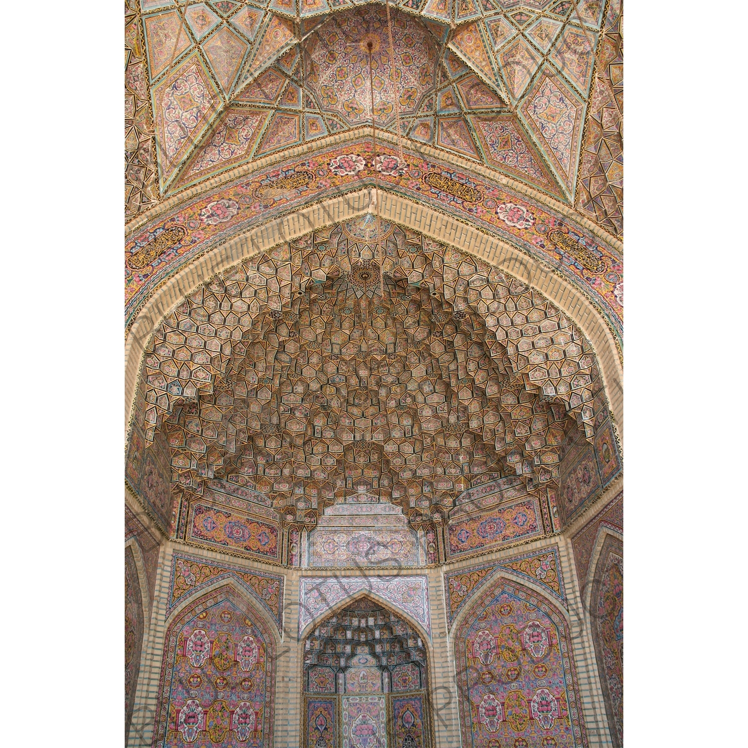 Ceiling of an Arch in the Nasir al-Mulk Mosque in Shiraz