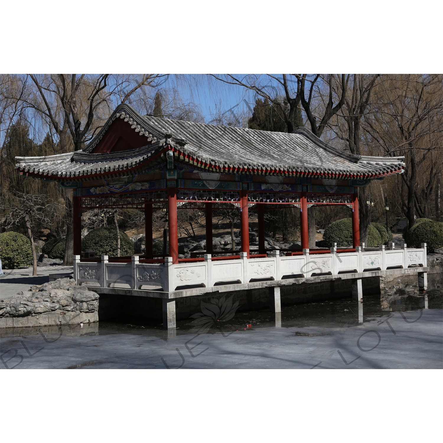 Pavilion in the Southwest Waterscape Area in Ritan Park in Beijing