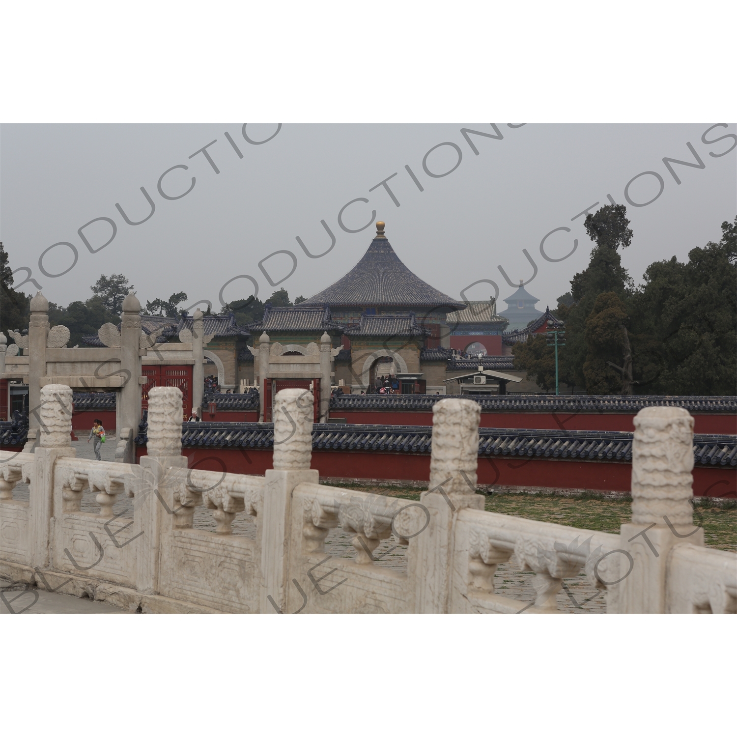 Main Buildings in the Temple of Heaven (Tiantan) in Beijing