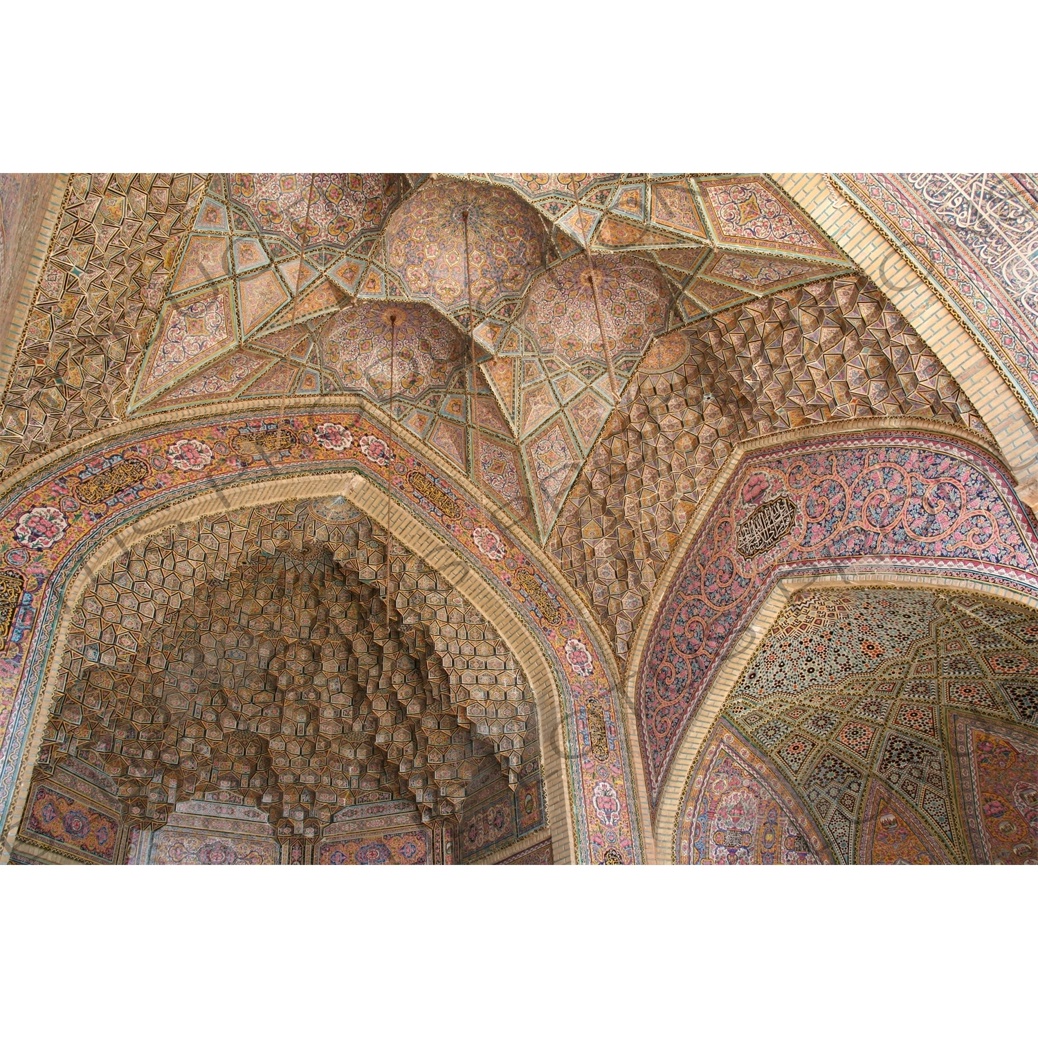 Ceiling of an Arch in the Nasir al-Mulk Mosque in Shiraz