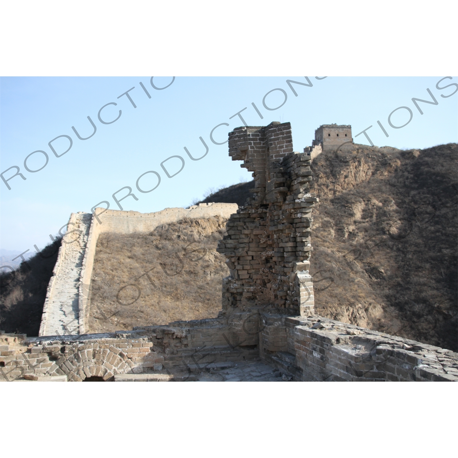 Unnamed Building/Tower (Wuming Lou) and the Black Building/Tower (Heilouzi) on the Jinshanling Section of the Great Wall of China