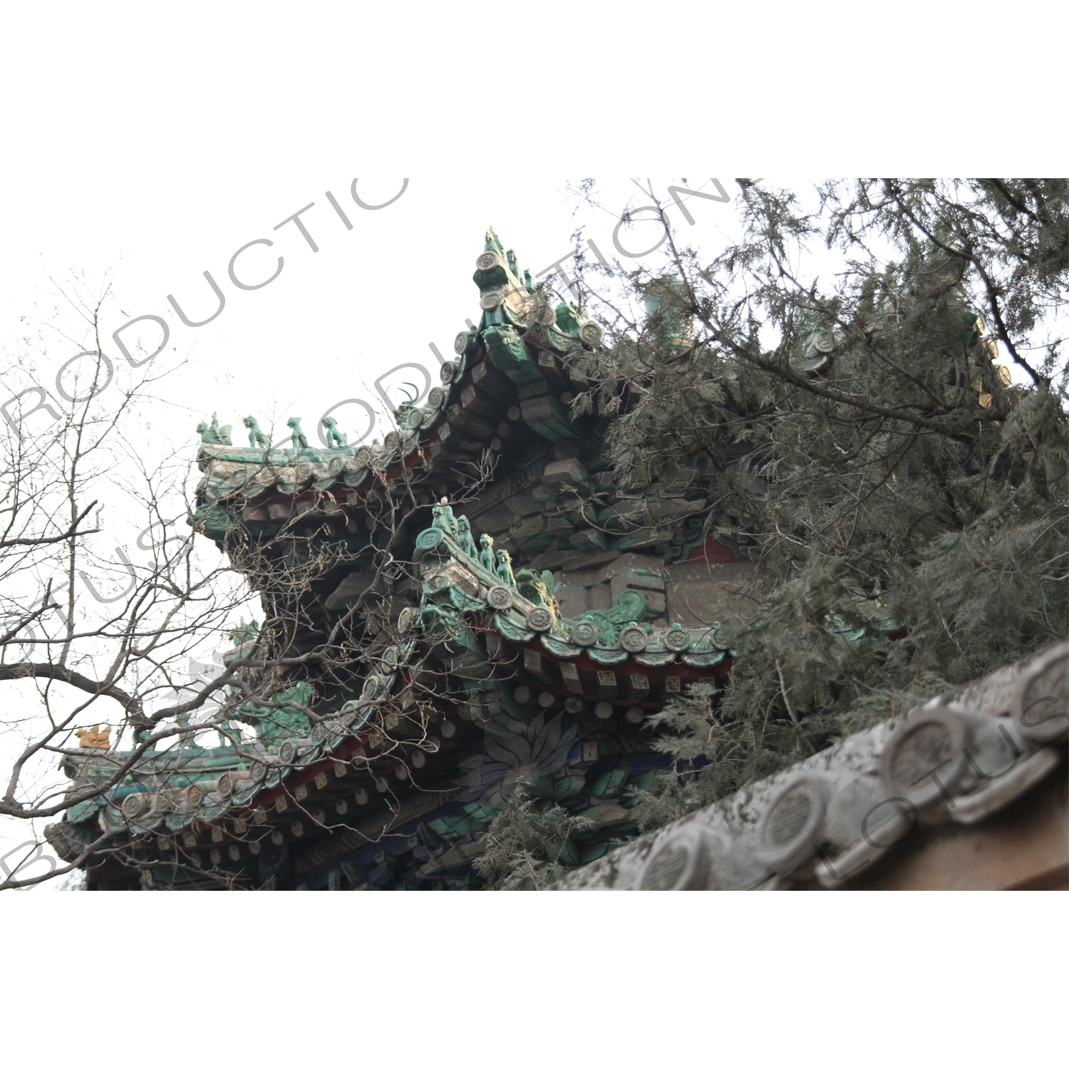 Pavilion Roof in the Summer Palace in Beijing