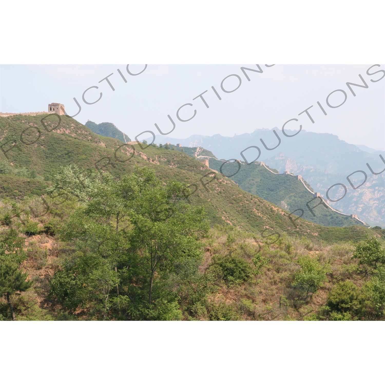 Great Wall of China on the Jinshanling Section of the Great Wall of China