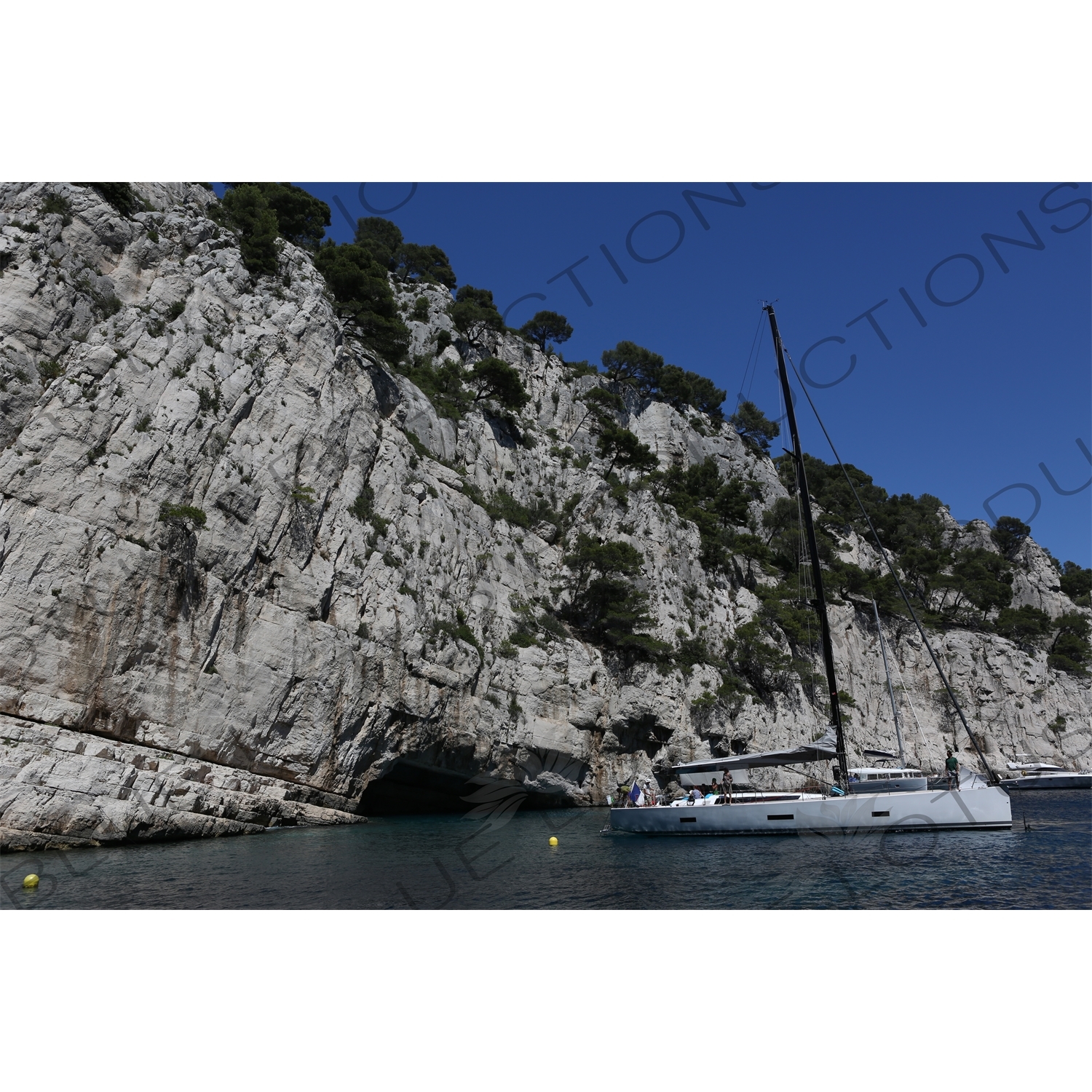 Boat Anchored in a Calanque near Cassis