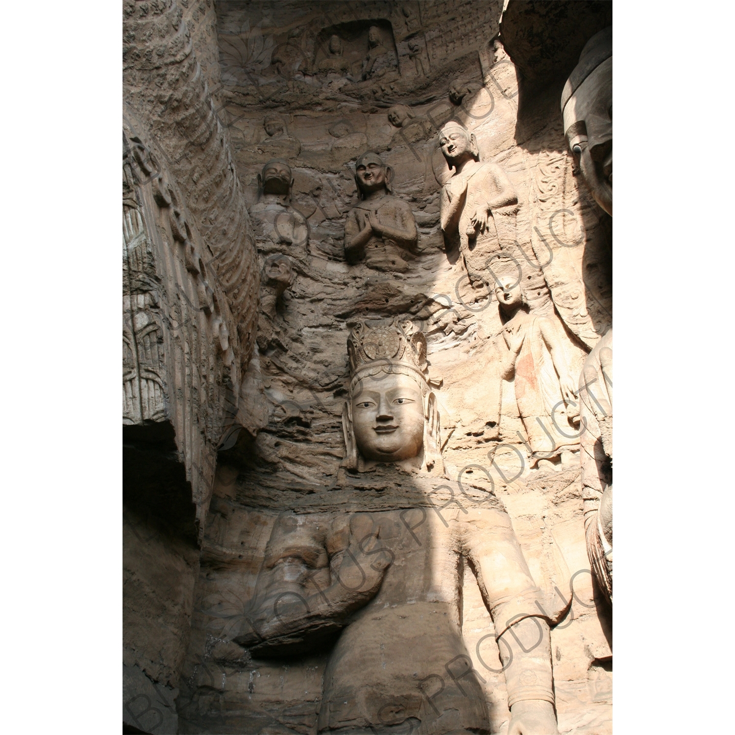 Buddhist Carvings at the Yungang Grottoes (Yungang Shiku) near Datong in Shanxi Province