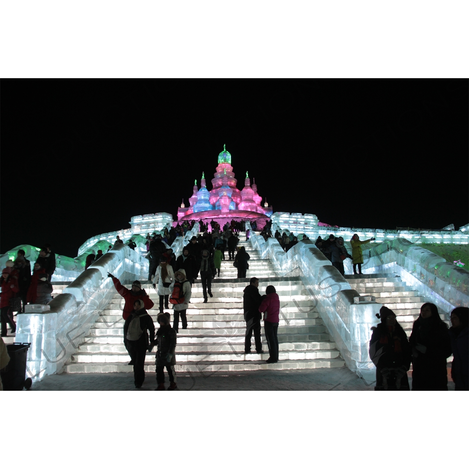 Ice Sculpture of St. Basil's Cathedral at the Harbin Ice and Snow Festival in Harbin