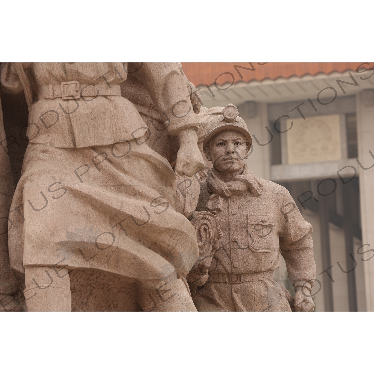 'Heroes of the Revolution' Sculpture outside the Chairman Mao Memorial Hall/Mao's Mausoleum (Mao Zhuxi Jinnian Tang) in Tiananmen Square in Beijing