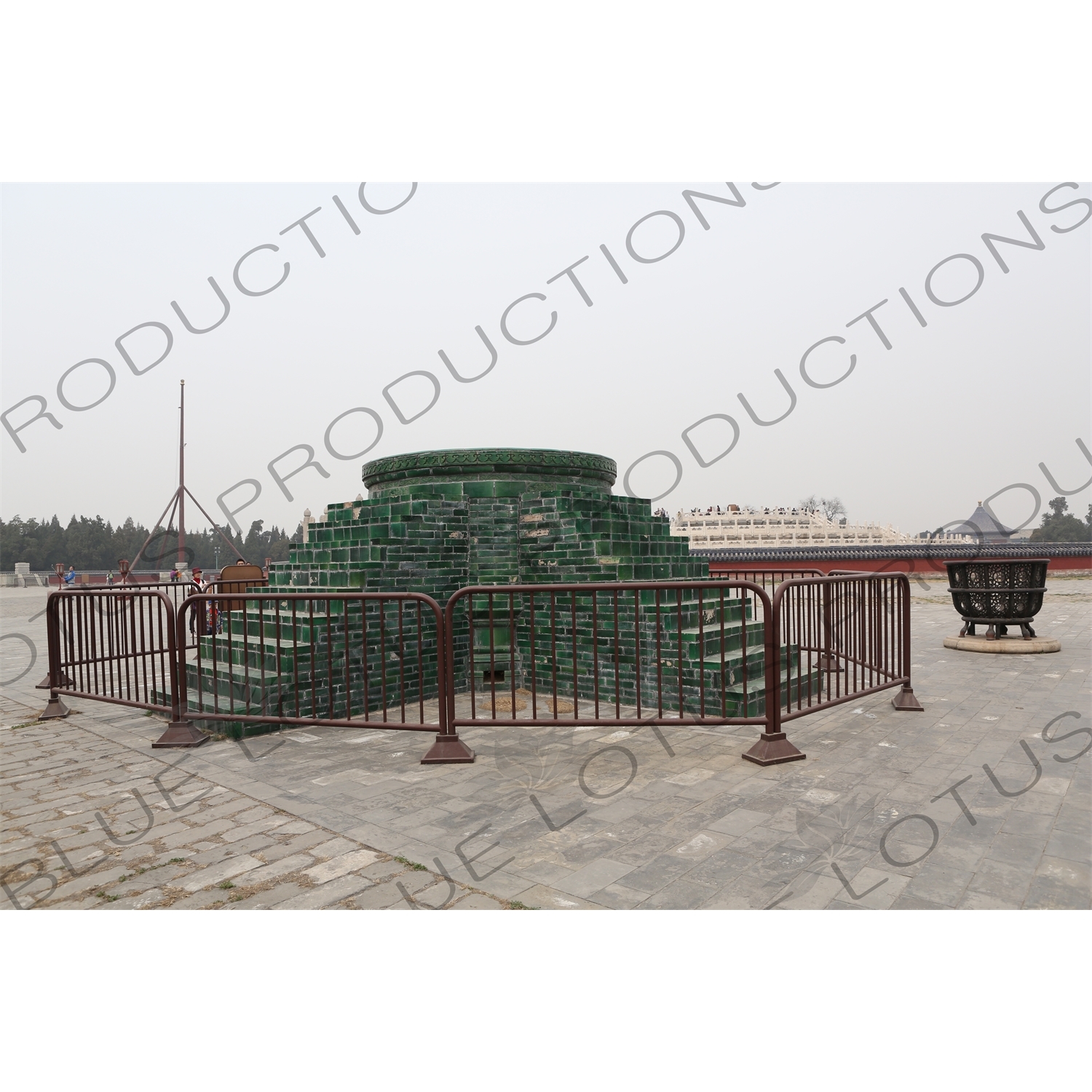 Sacrificial Stove, Sacrificial Brazier, 'Viewing Lantern Pole' and Circular Mound Altar (Yuanqiu Tan) Compound in the Temple of Heaven (Tiantan) in Beijing