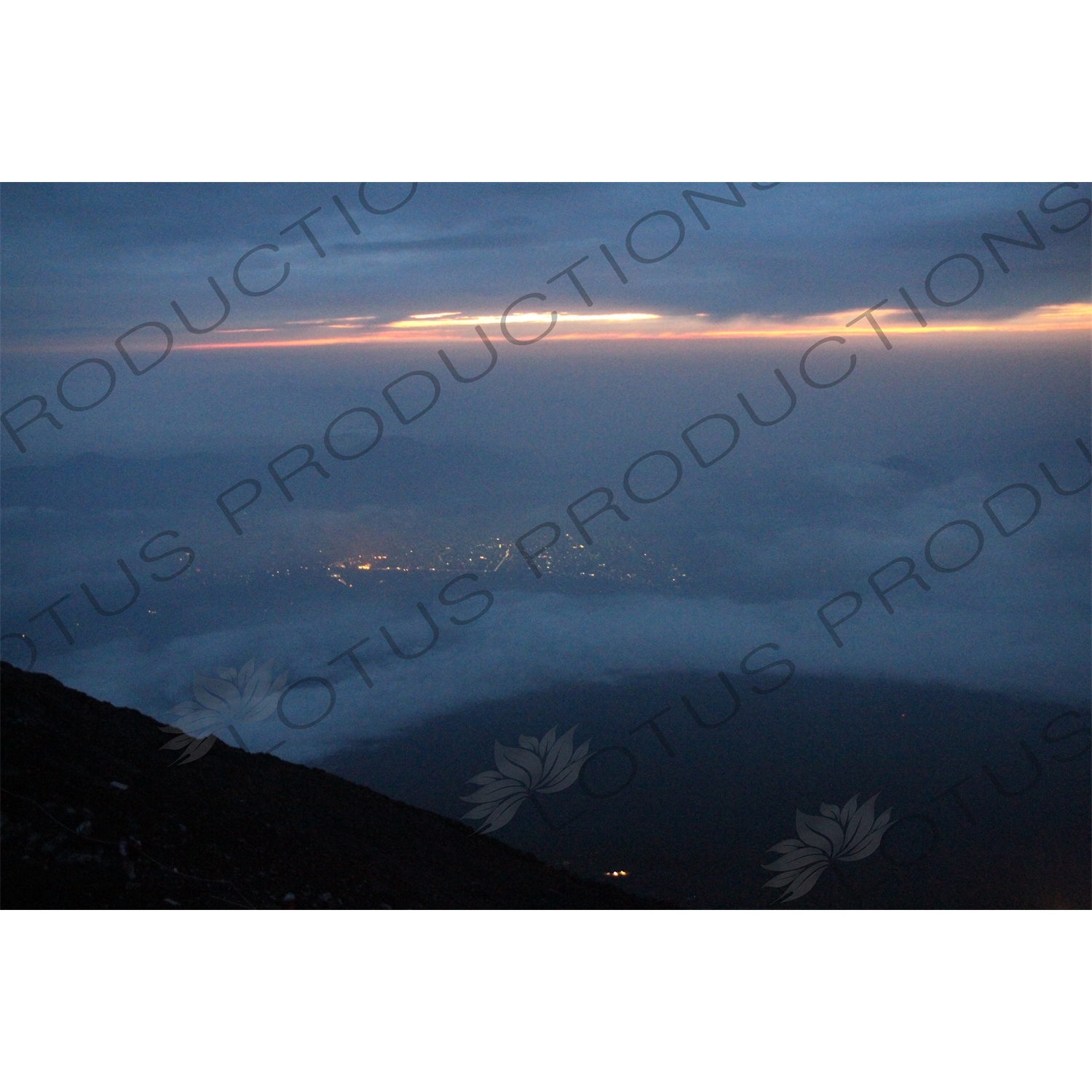 Sunrise at the Summit of Mount Fuji