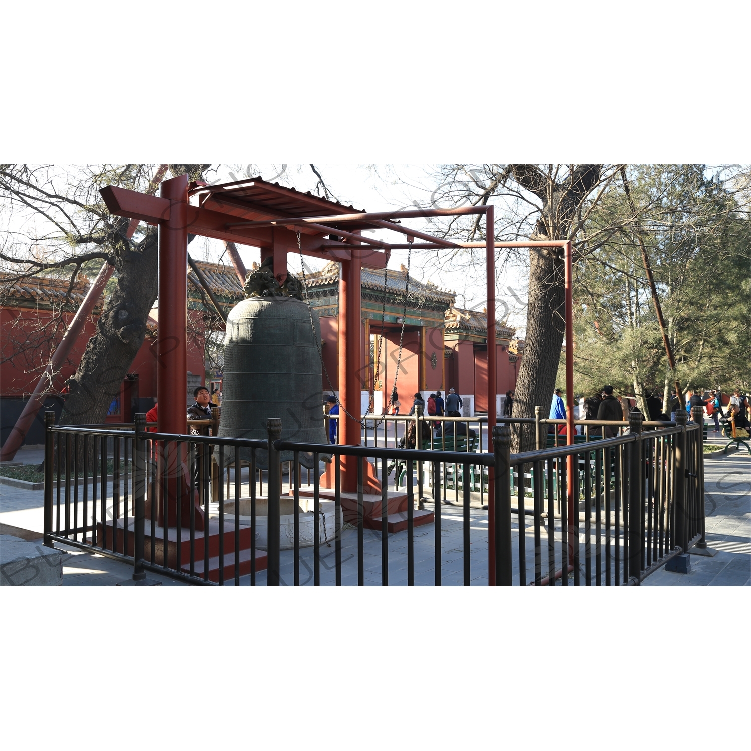 Old Bell from the Bell Tower (Zhong Lou) in the Lama Temple in Beijing