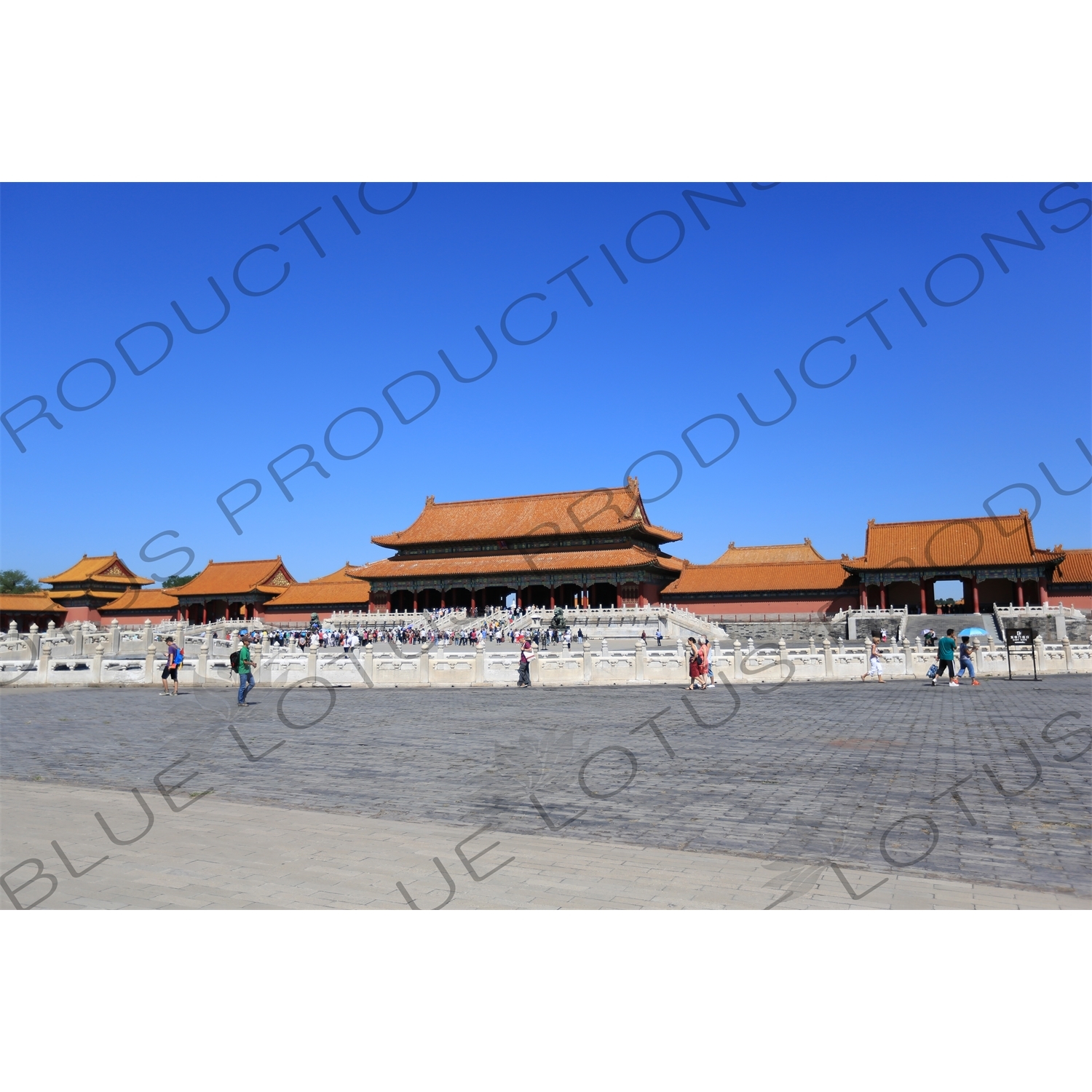 Gate of Supreme Harmony (Taihe Men) and the Inner Golden Water Bridge (Nei Jinshui Qiao) in the Forbidden City in Beijing