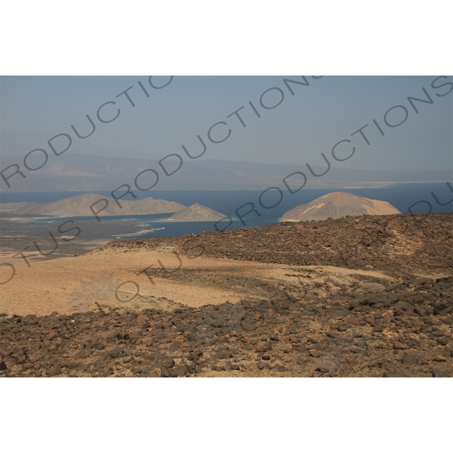 Hills and Volcanic Rock around Lake Assal in Djibouti