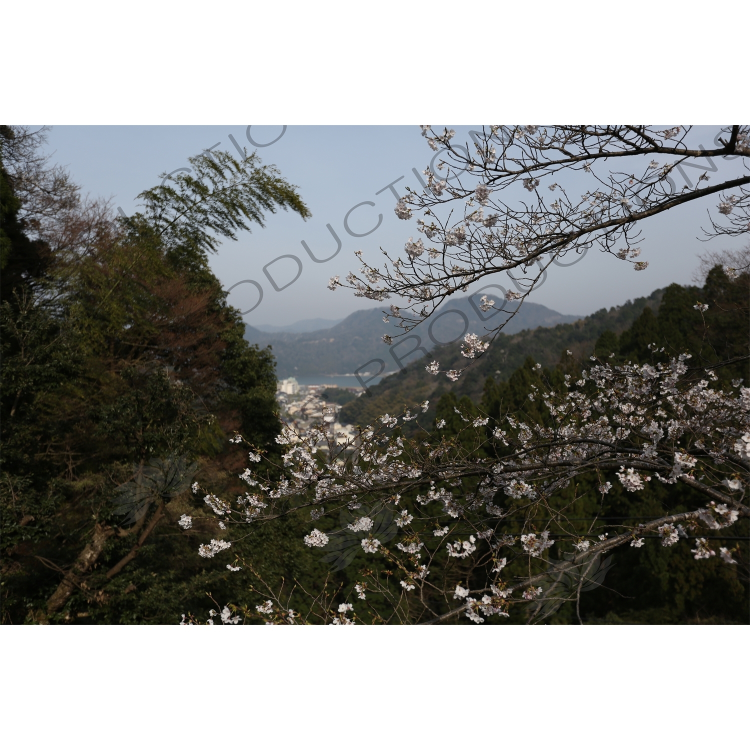 Kinosaki Onsen from the top of Mount Daishi