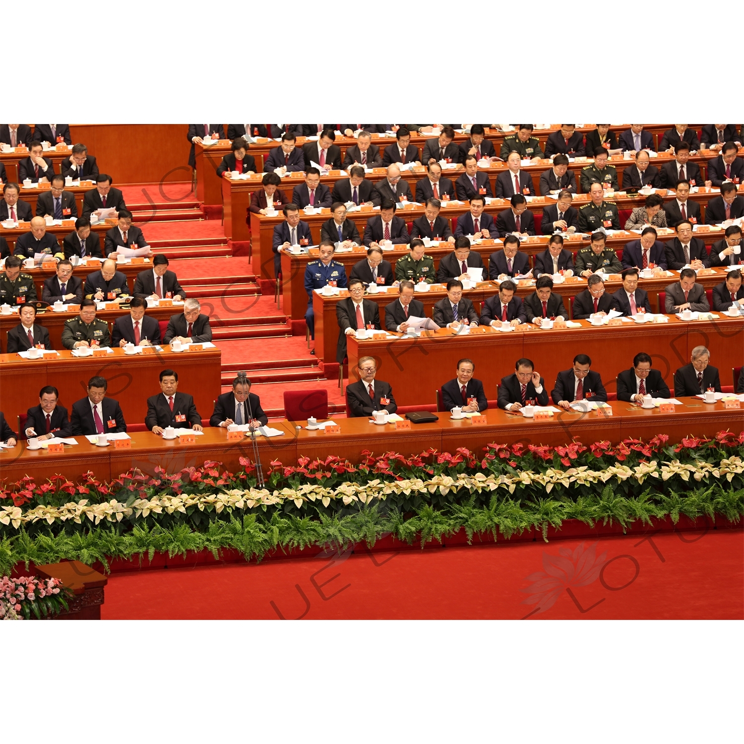 President Hu Jintao Speaking at the Opening of the 18th National Congress of the Communist Party of China (CPC) in the Great Hall of the People in Beijing