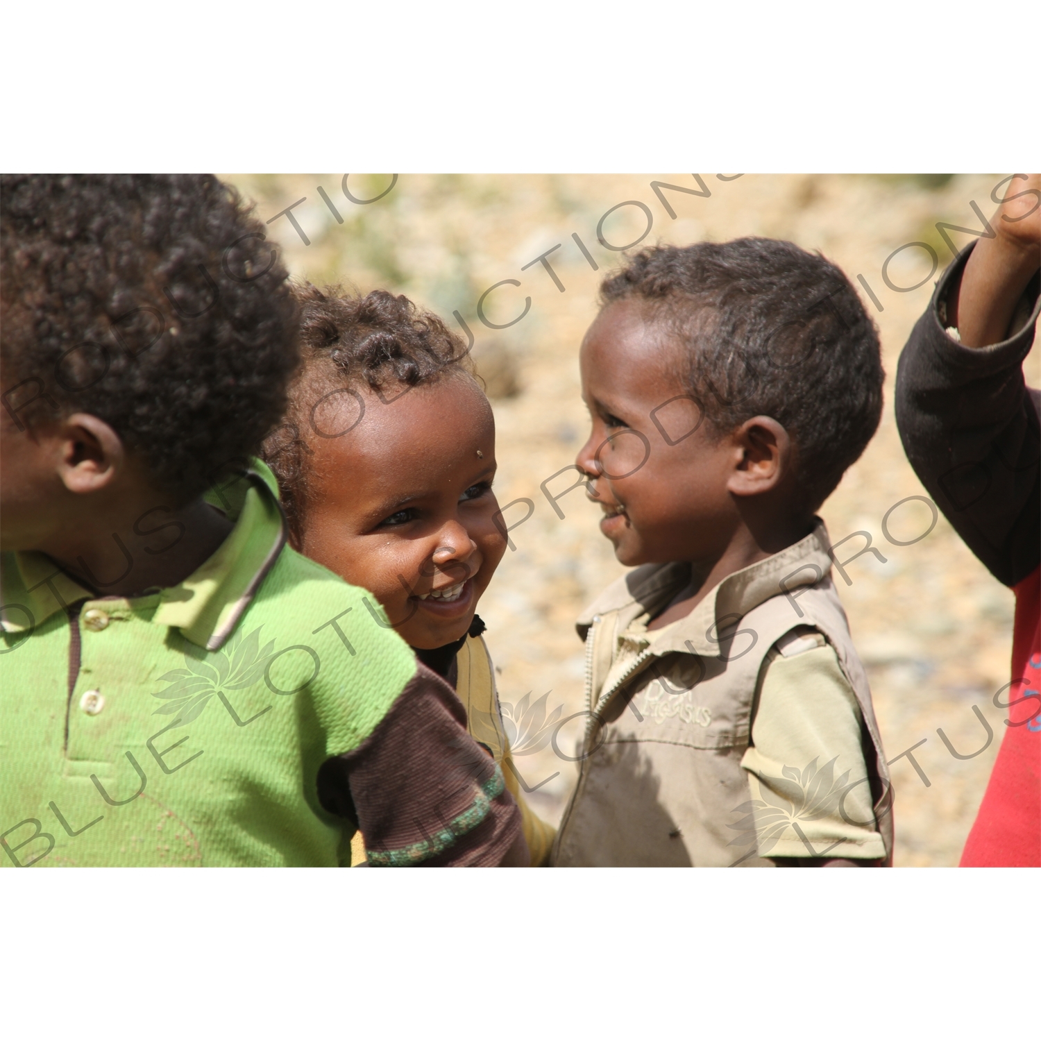 Children beside the Track of the Asmara to Massawa Railway Line