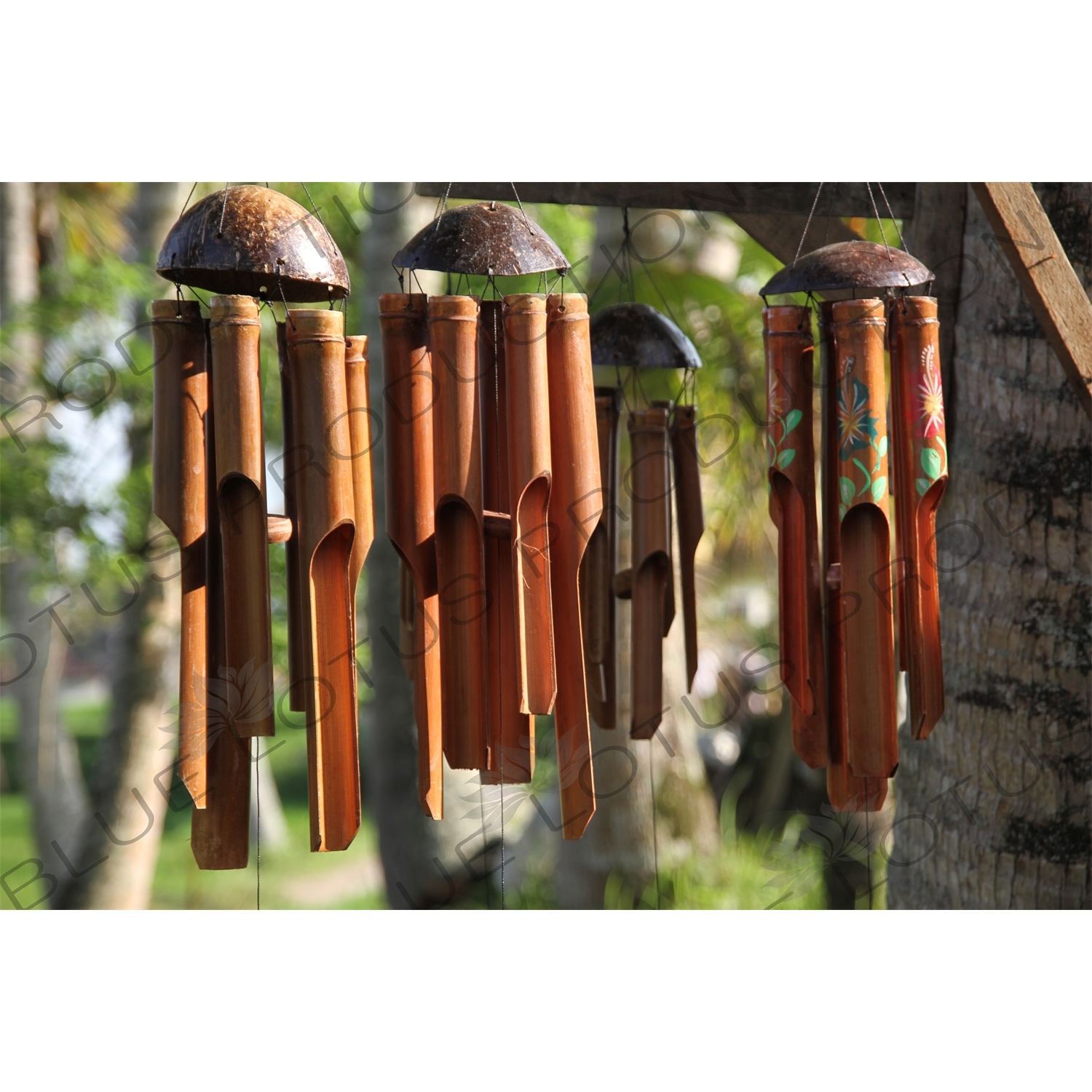 Wind Chimes in a Paddy Field in Bali