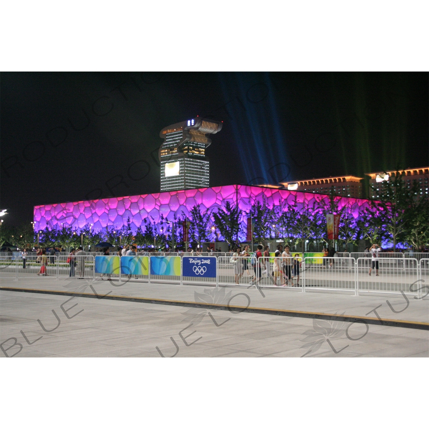 Beijing National Aquatics Centre/Water Cube (Guojia Youyong Zhongxin/Shuili Fang) in the Olympic Park in Beijing