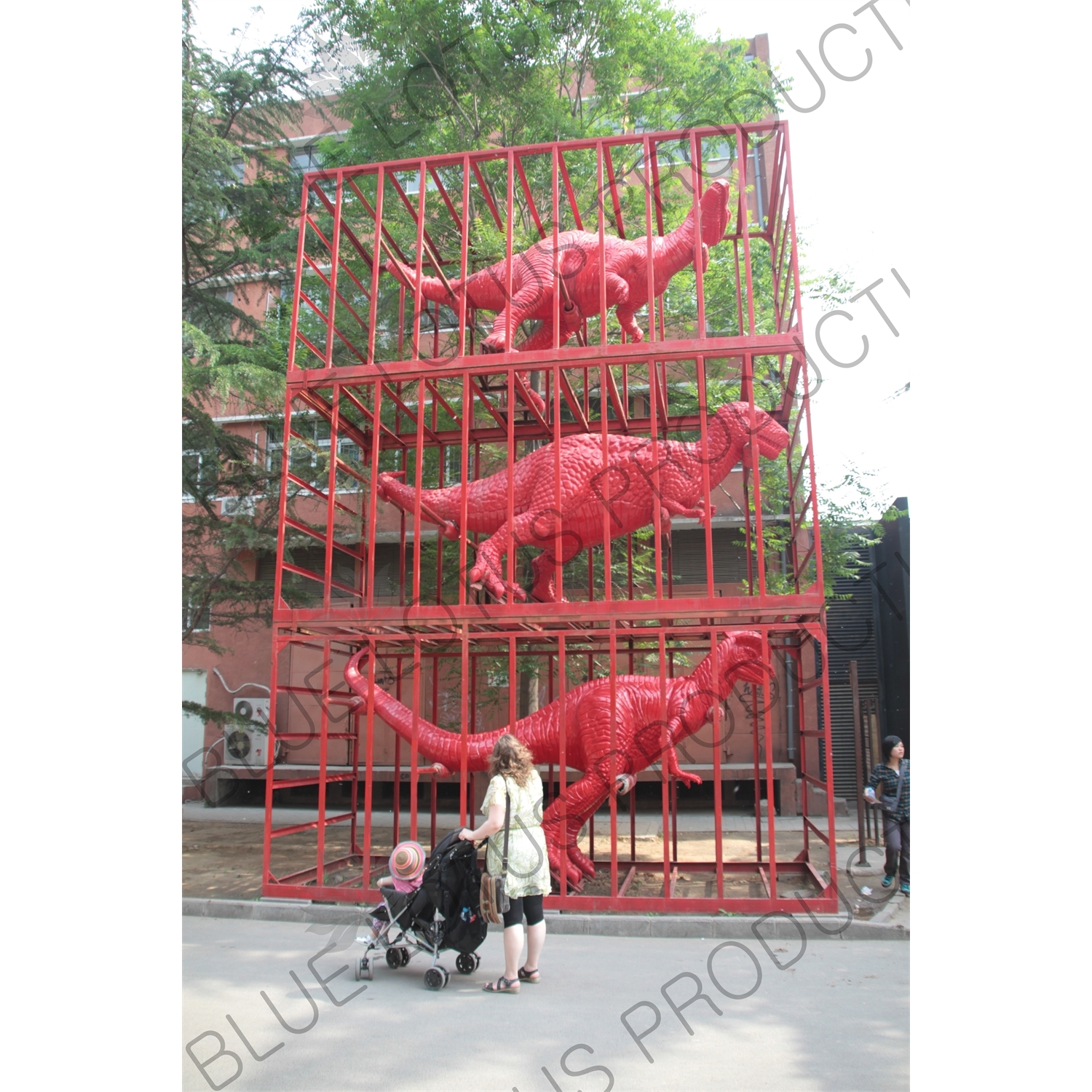 Sui Jianguo's 'Red Dinosaurs, Jurassic Age' Sculpture at the 798 Art Zone/Factory 798 (798 Yishuqu/Dashanzi) in Beijing